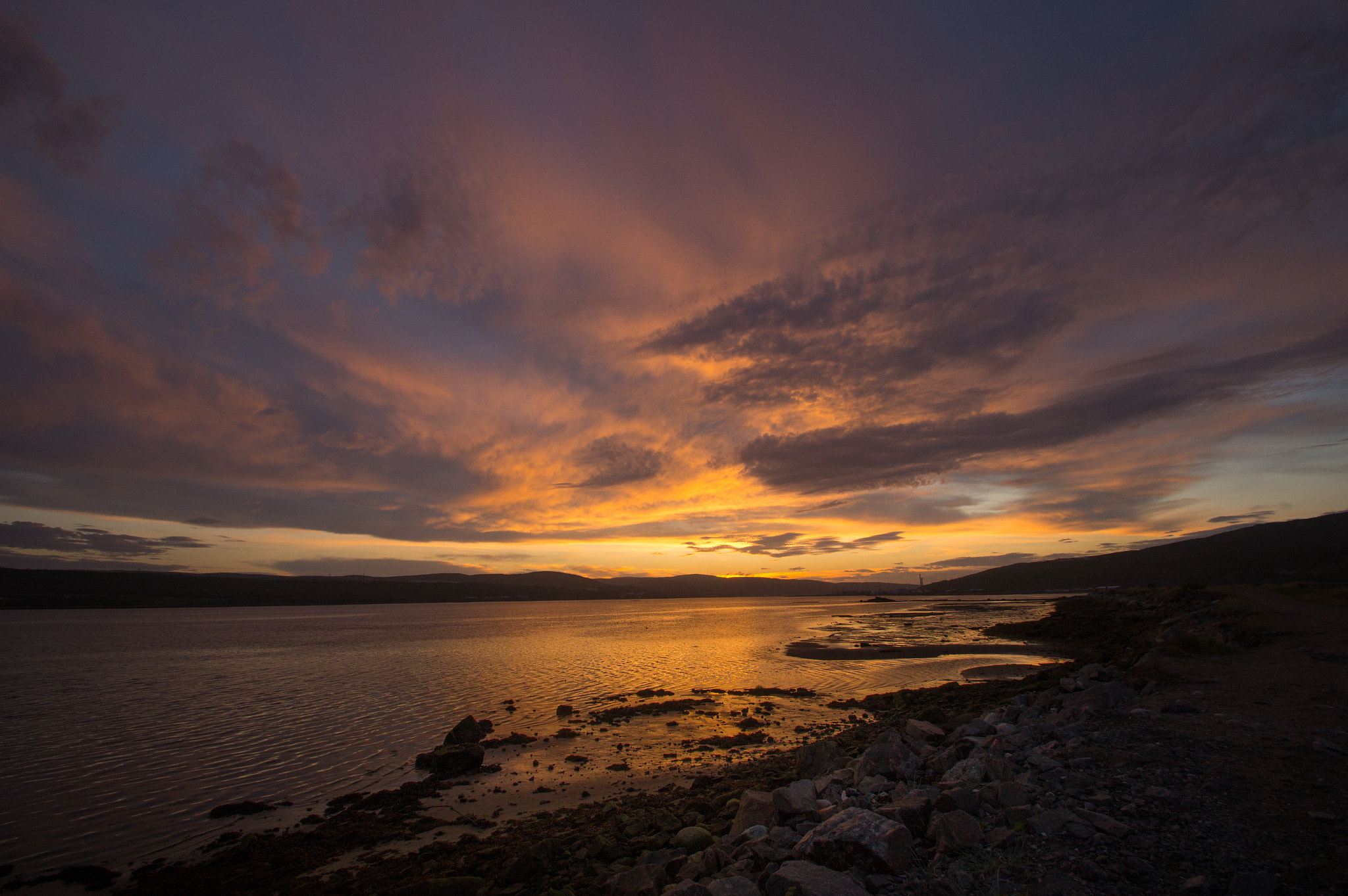 Sony SLT-A58 + DT 10-24mm F3.5-4.5 SAM sample photo. Sunset over the kola bay photography