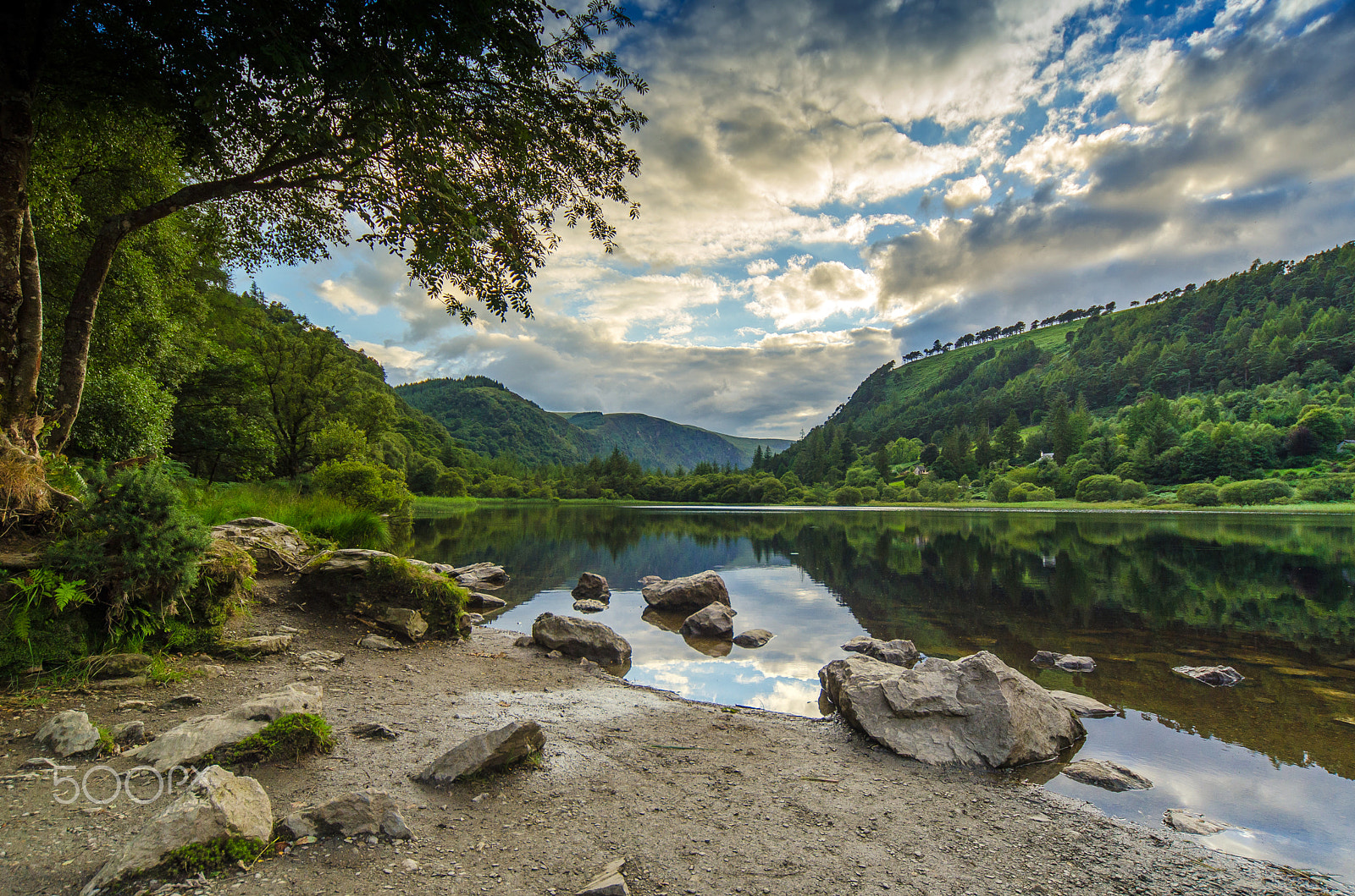 Nikon D7000 + Sigma 12-24mm F4.5-5.6 EX DG Aspherical HSM sample photo. Lower lake, glendalough photography