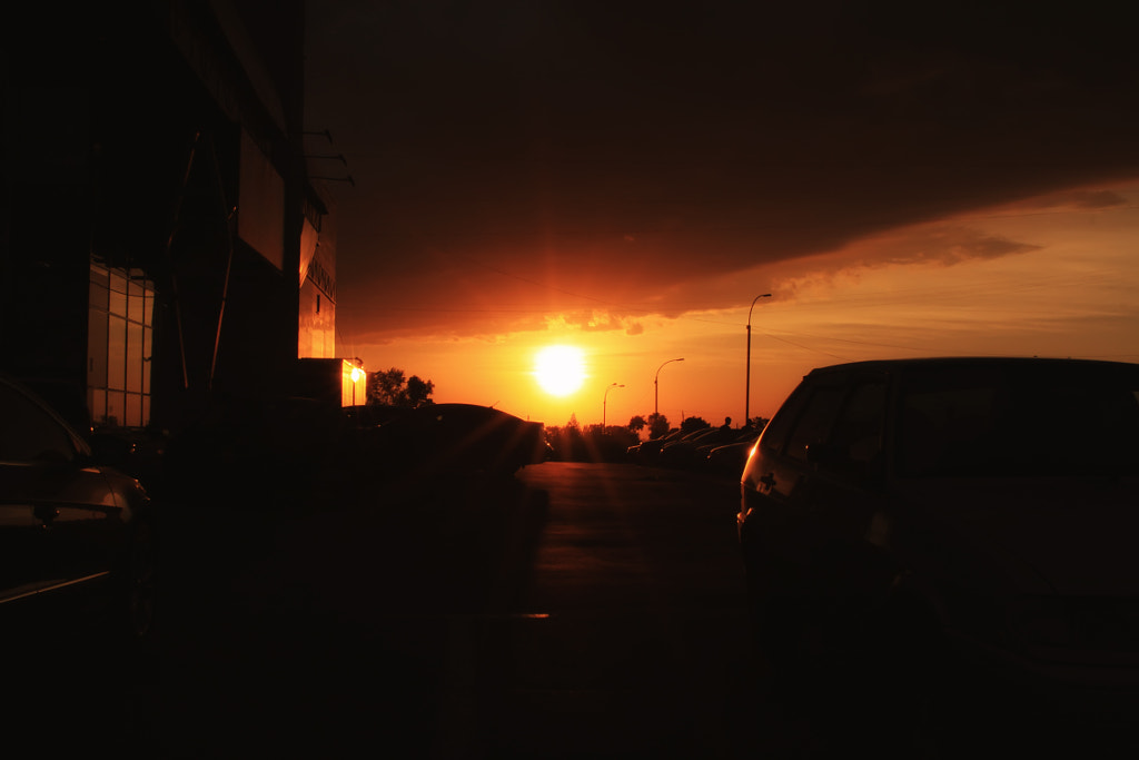 sunset on the parking mall by Nick Patrin on 500px.com