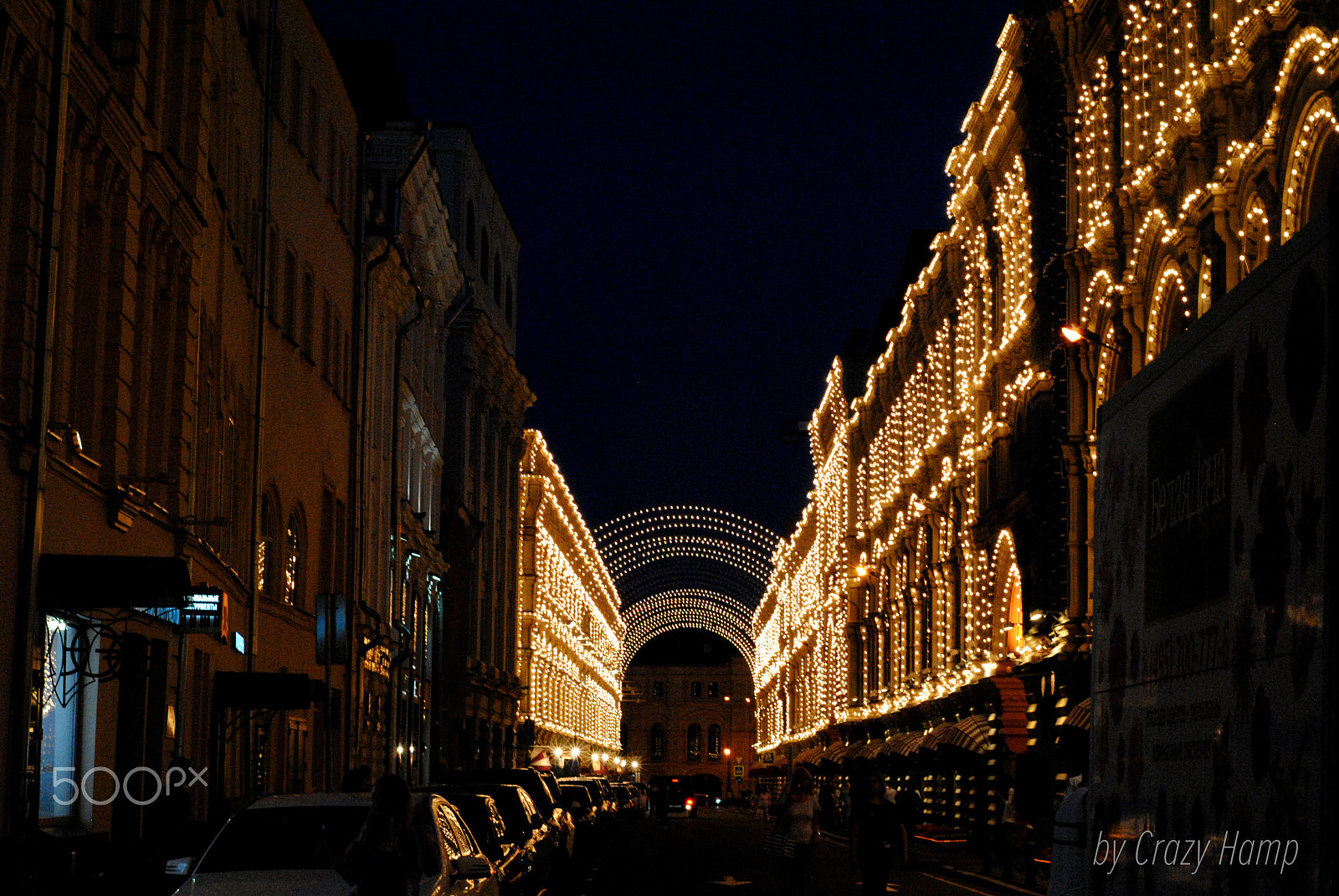 Nikon D3000 + Nikon AF Nikkor 50mm F1.8D sample photo. Night street in moscow photography