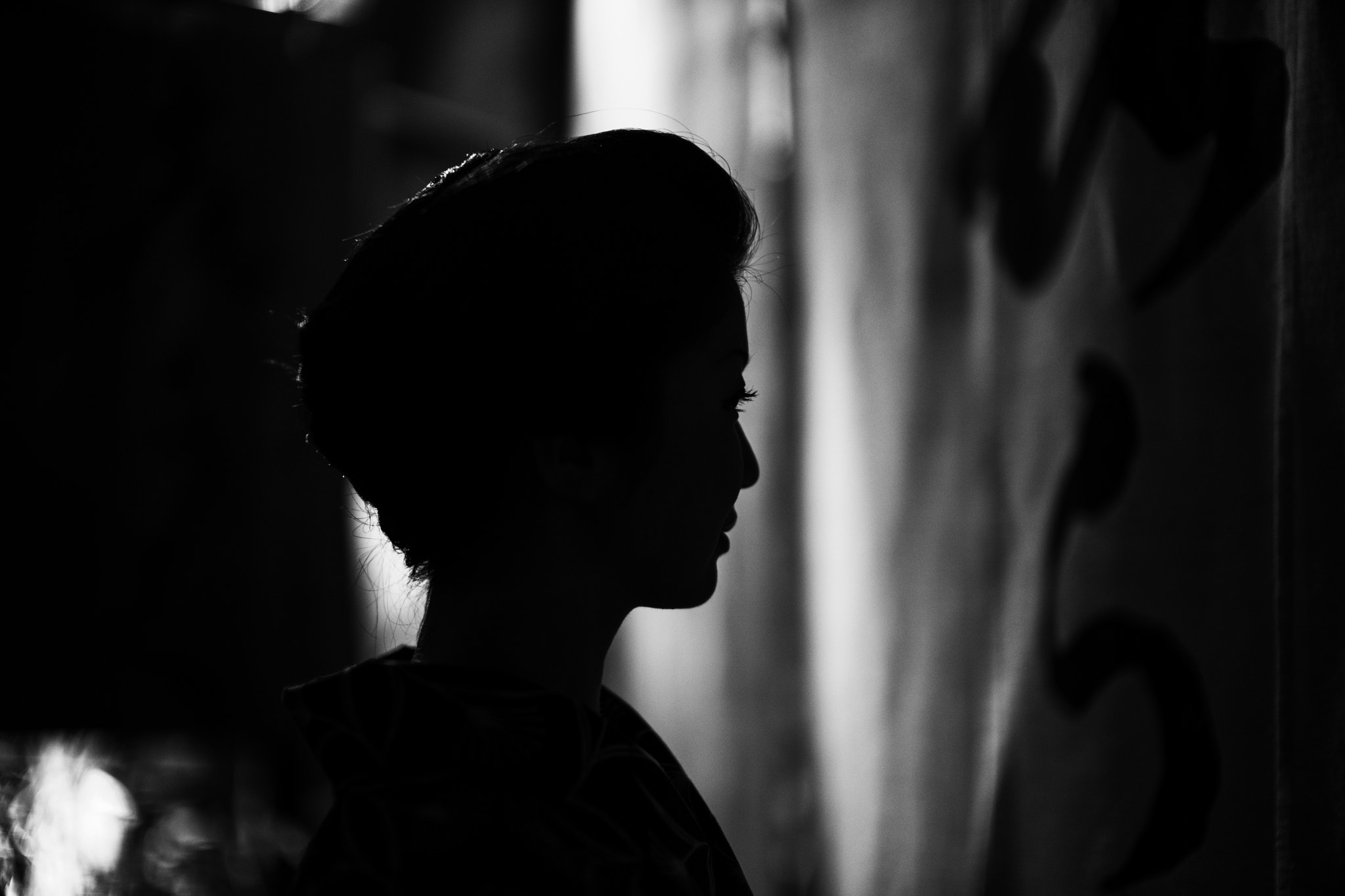 Leica Noctilux-M 50mm F0.95 ASPH sample photo. Face taken from the side - geisha with yukata. photography