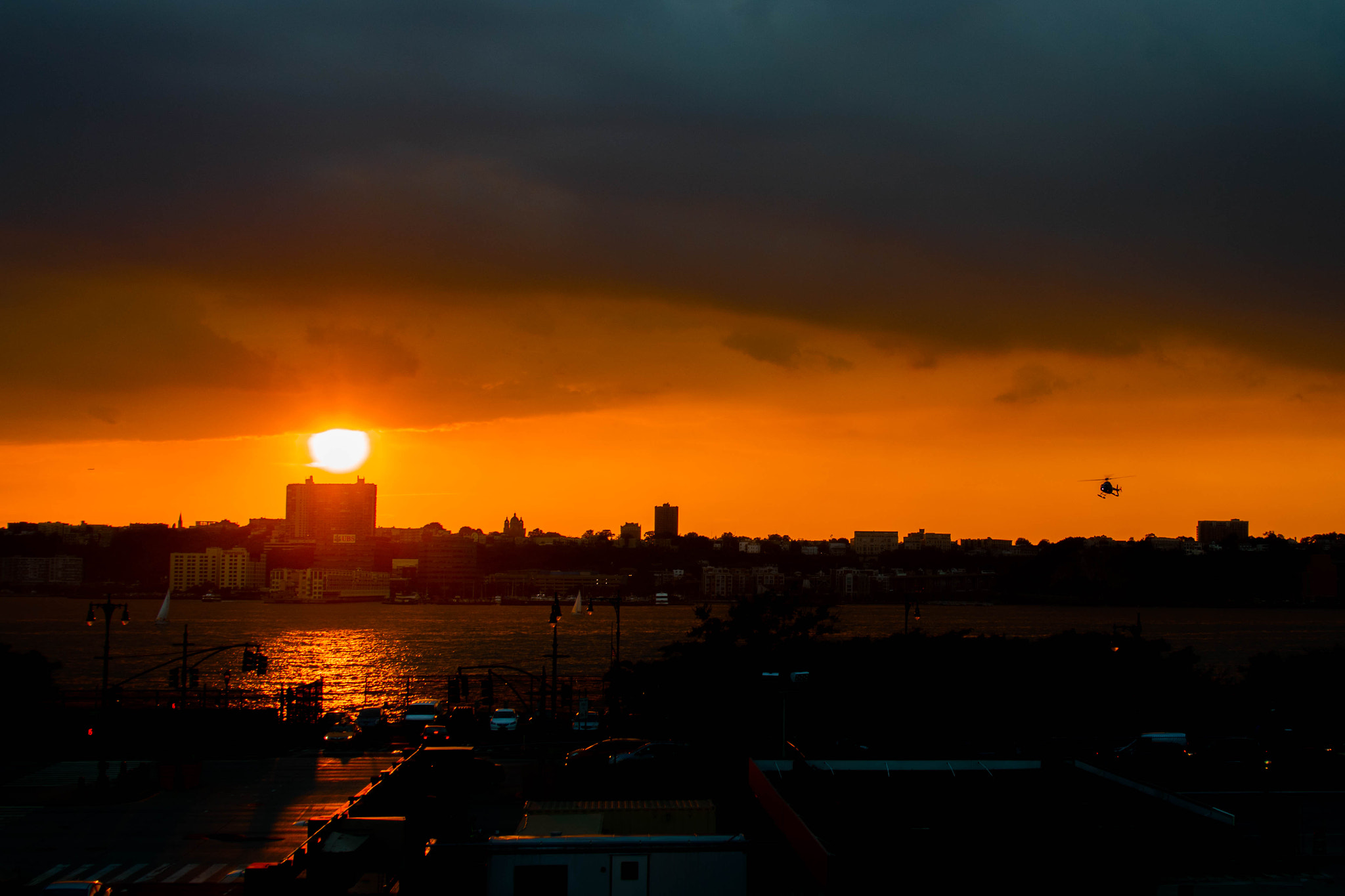 Canon EOS M3 + Canon EF 24-105mm F4L IS USM sample photo. Sunset from the hudson yards photography