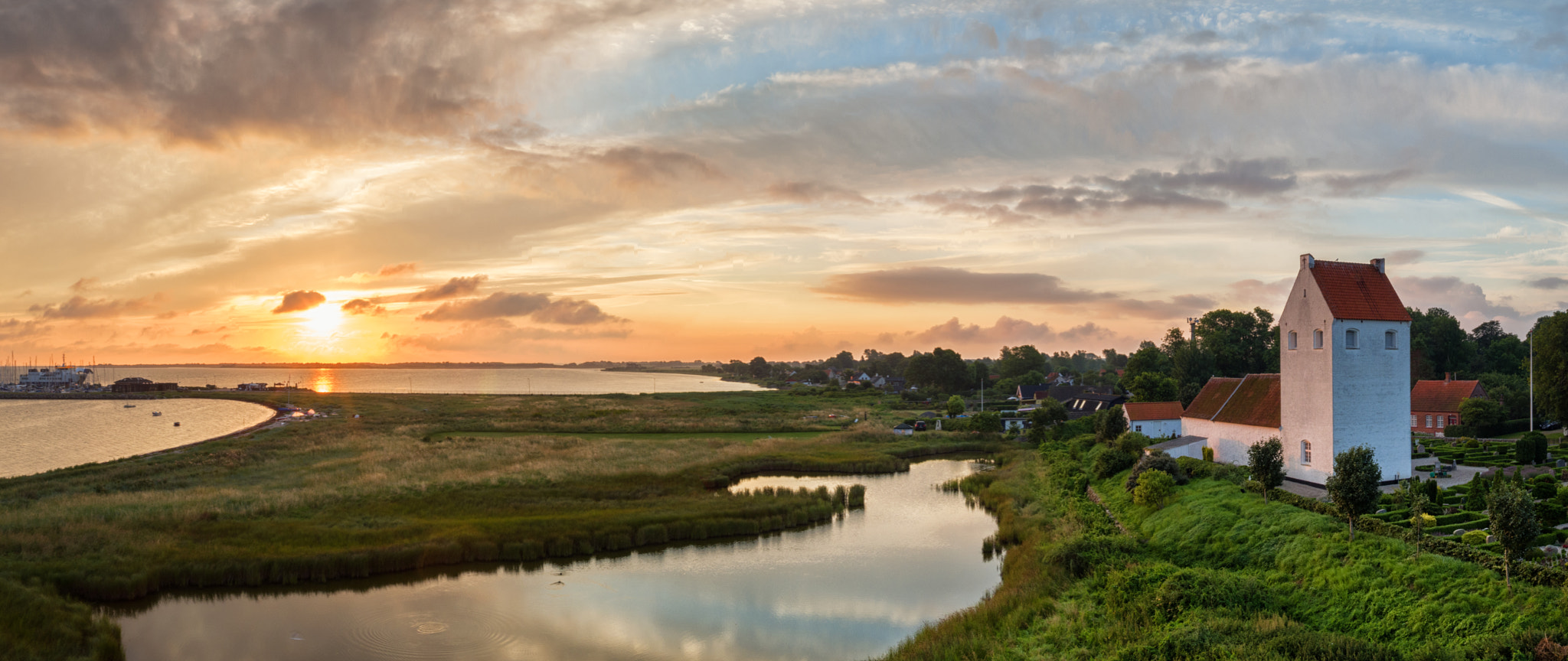 DJI FC550 sample photo. Sunrise on small danish island photography