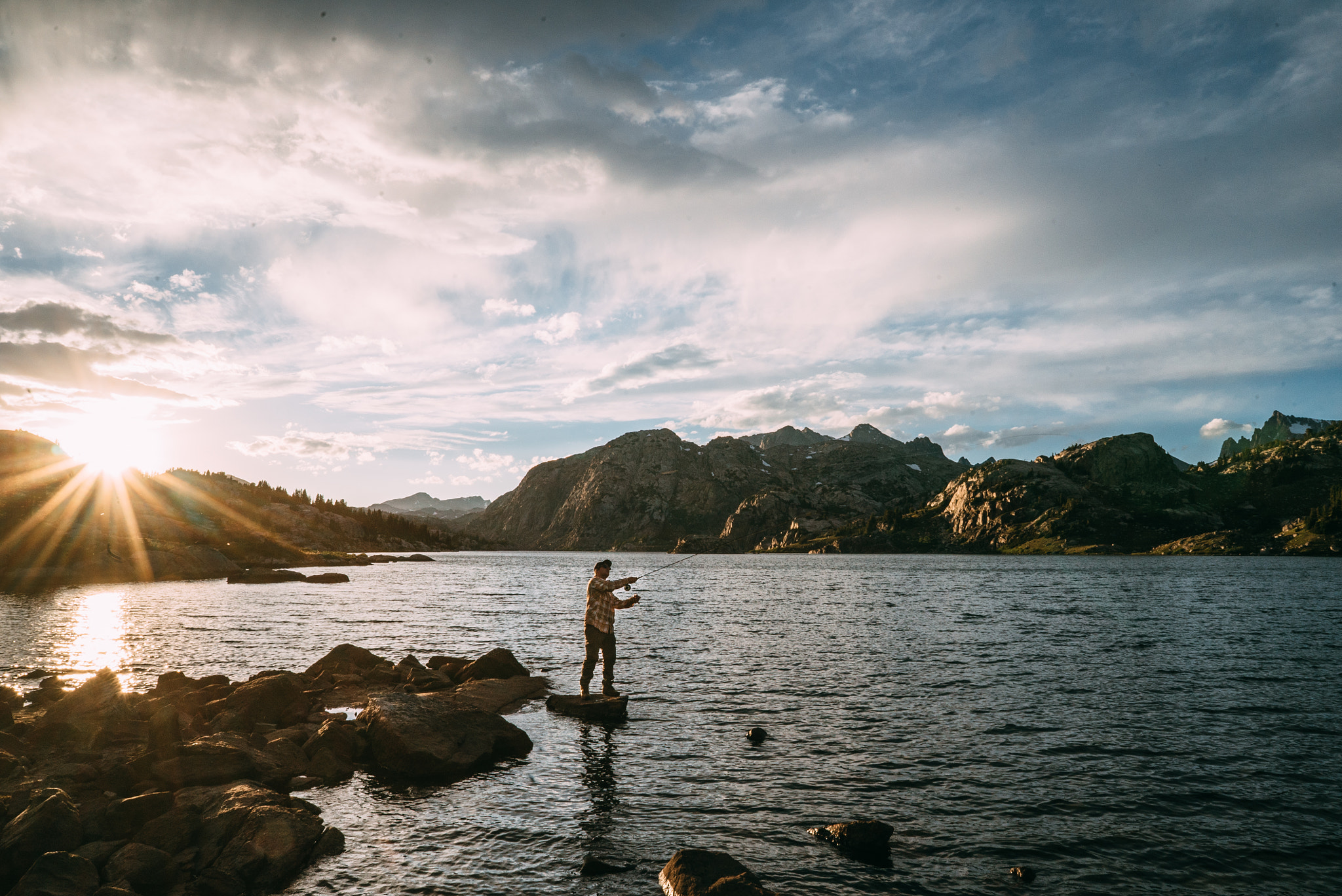 Sony a7S II + ZEISS Batis 25mm F2 sample photo. Fly fishing the wind river range photography