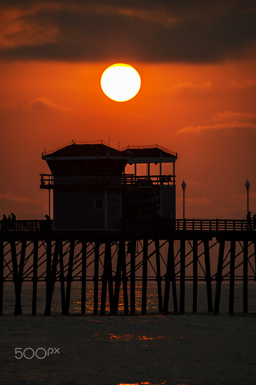 Nikon D3S sample photo. Sunset at the pier in oceanside photography
