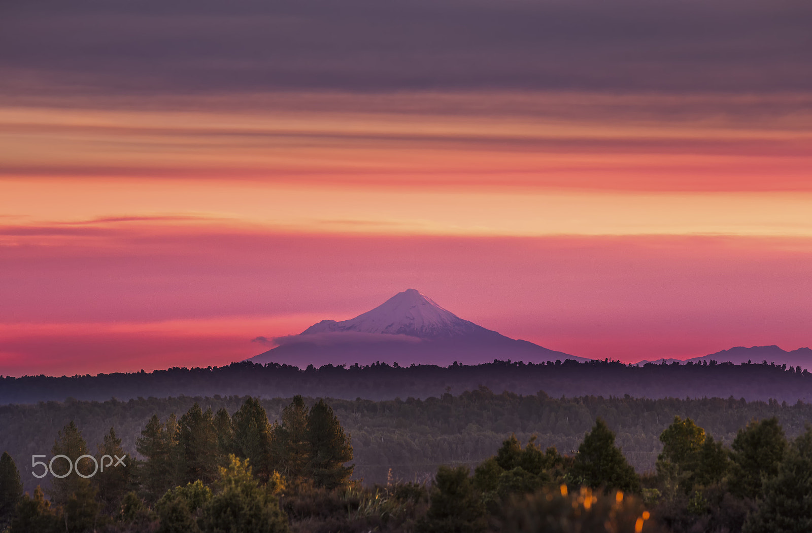 Canon EF 300mm f/4L sample photo. The sunset glow from the long distance photography