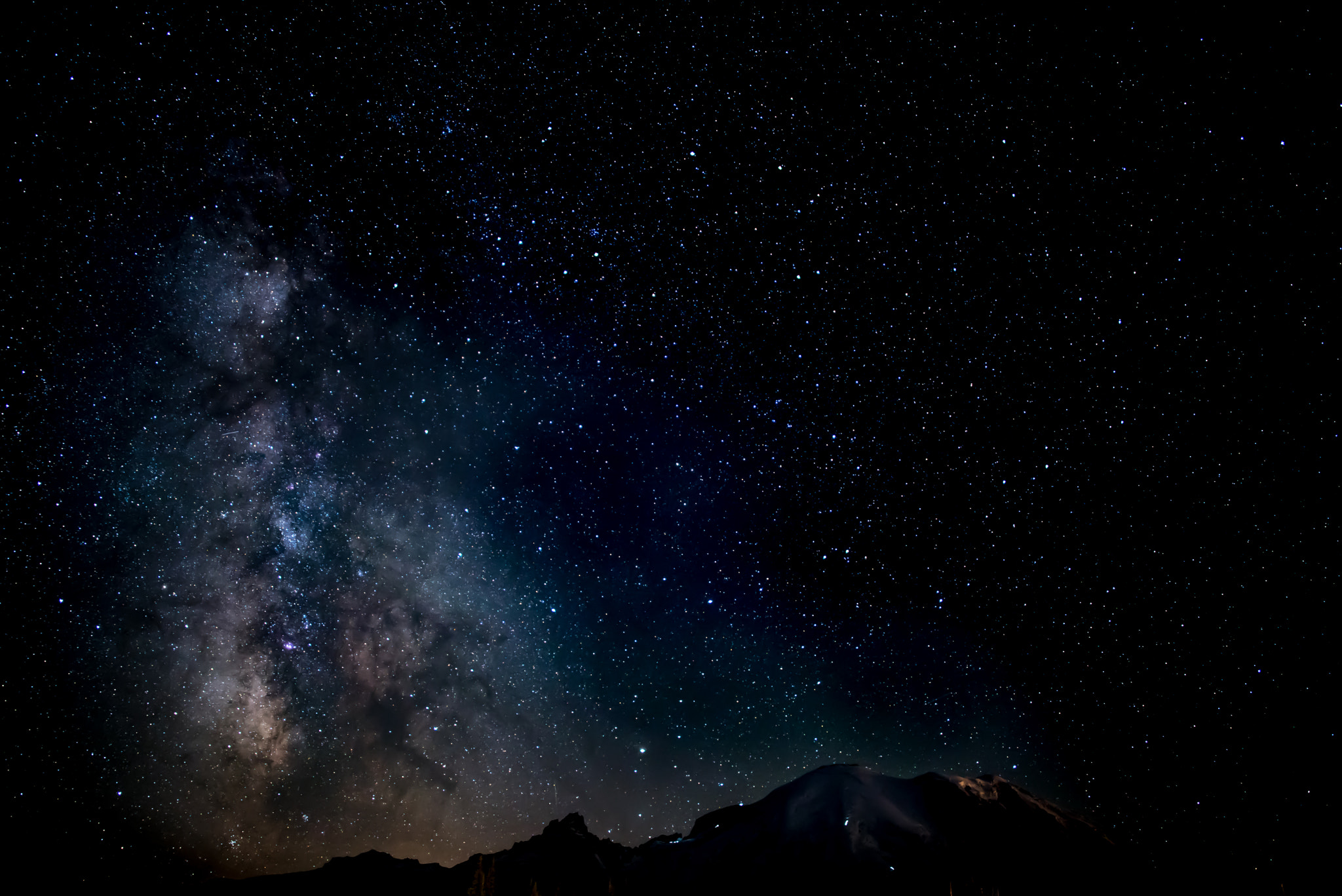 Nikon D750 + Samyang 12mm F2.8 ED AS NCS Fisheye sample photo. Milkyway over rainier photography