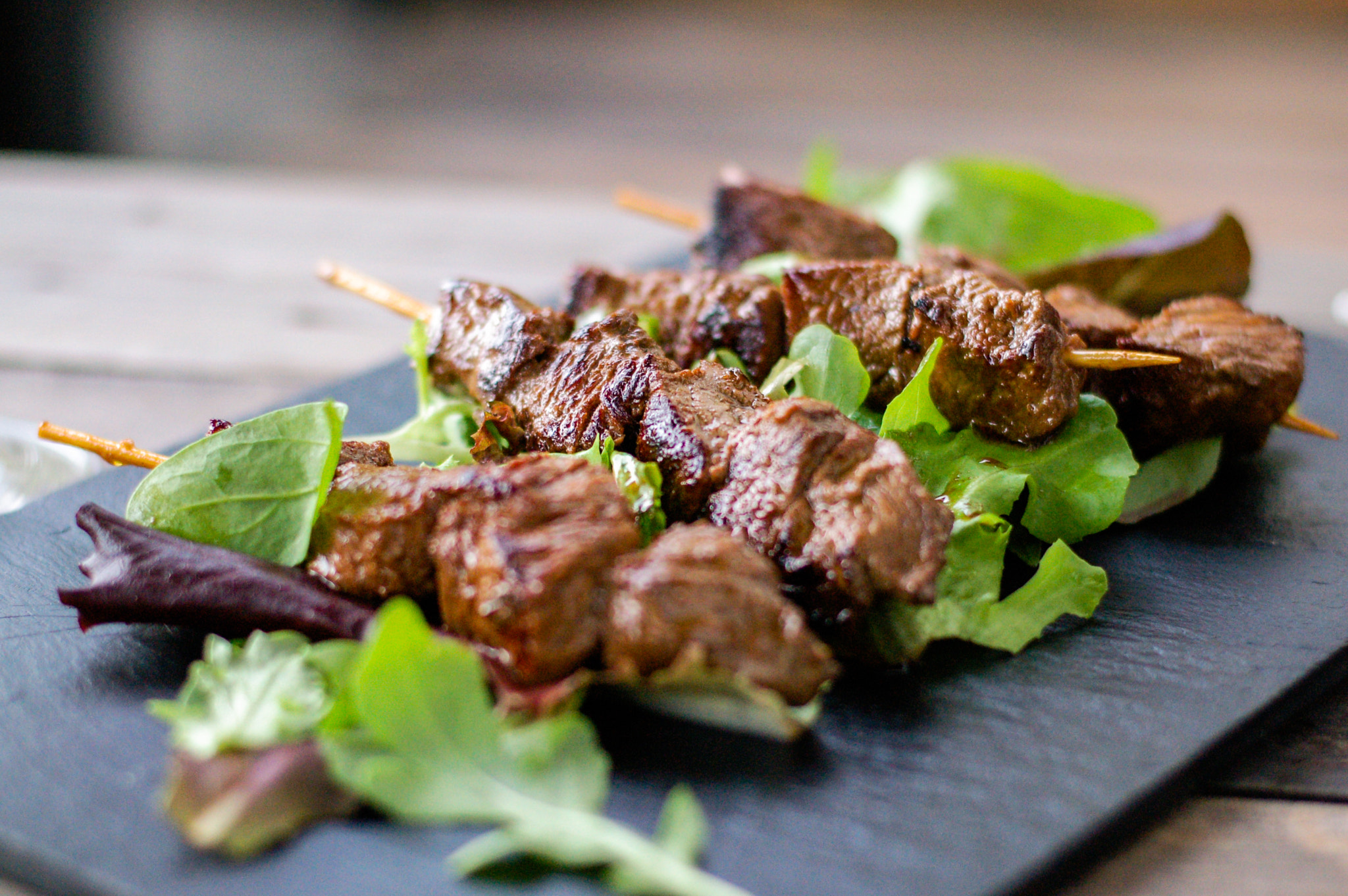 Nikon D50 + Nikon AF-S Nikkor 50mm F1.8G sample photo. Beef teriyaki photography