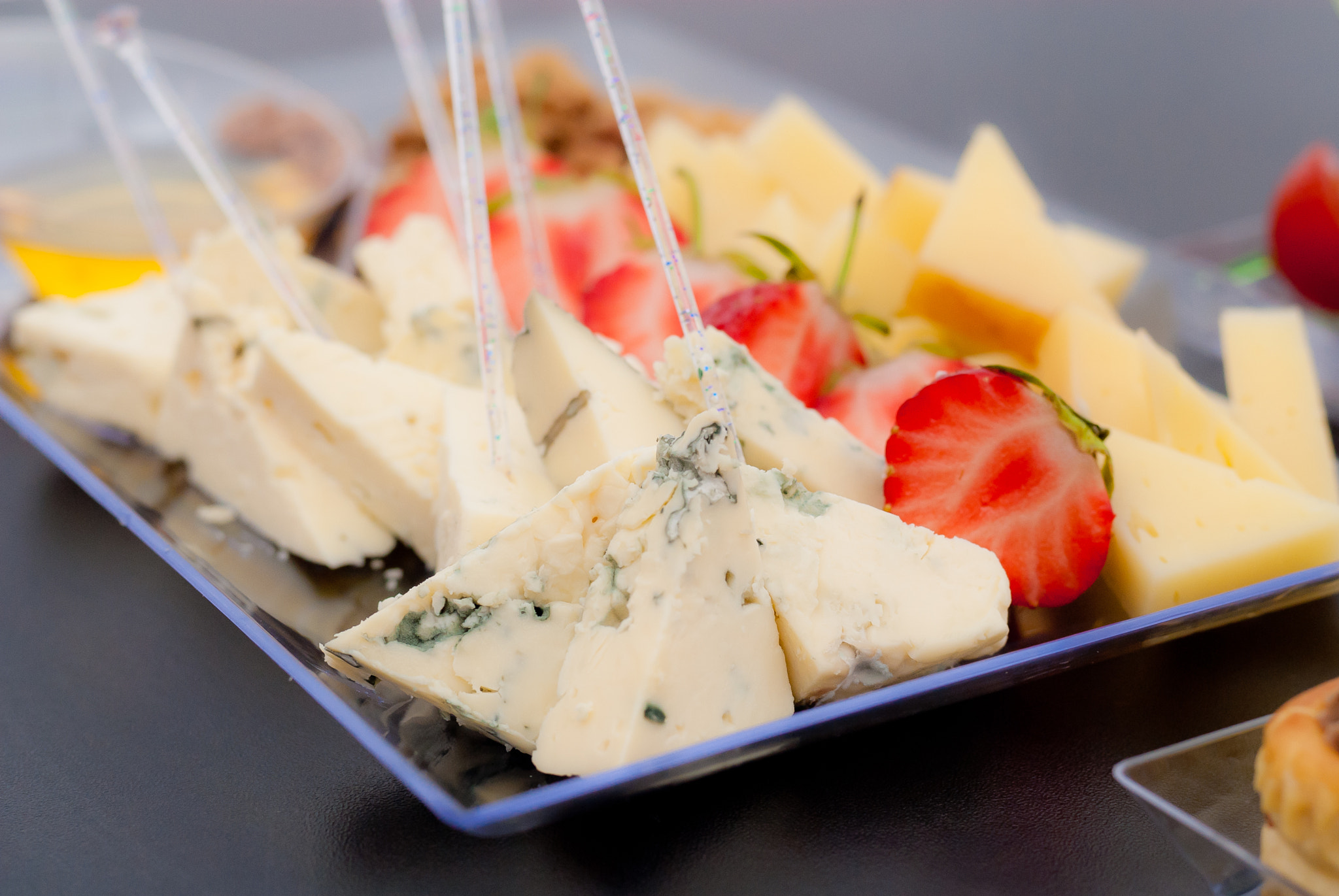 Nikon D200 + Nikon AF Nikkor 50mm F1.4D sample photo. Party.  cheese plate photography