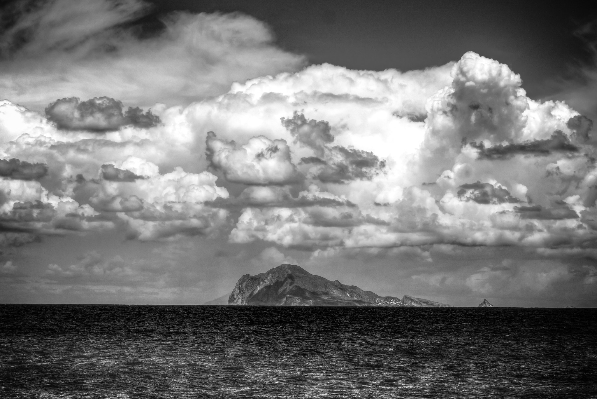 Sony ILCA-77M2 sample photo. Clouds over salina island photography