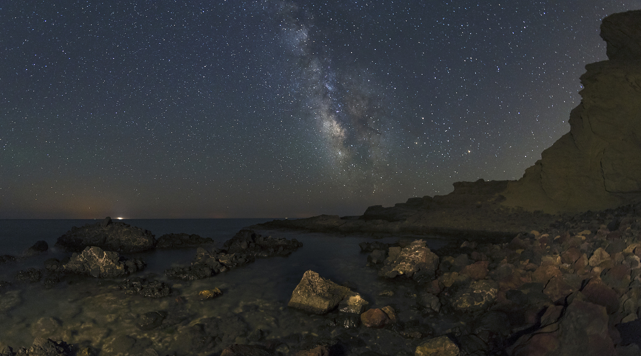 Samyang 12mm F2.8 ED AS NCS Fisheye sample photo. Rocks and stars photography