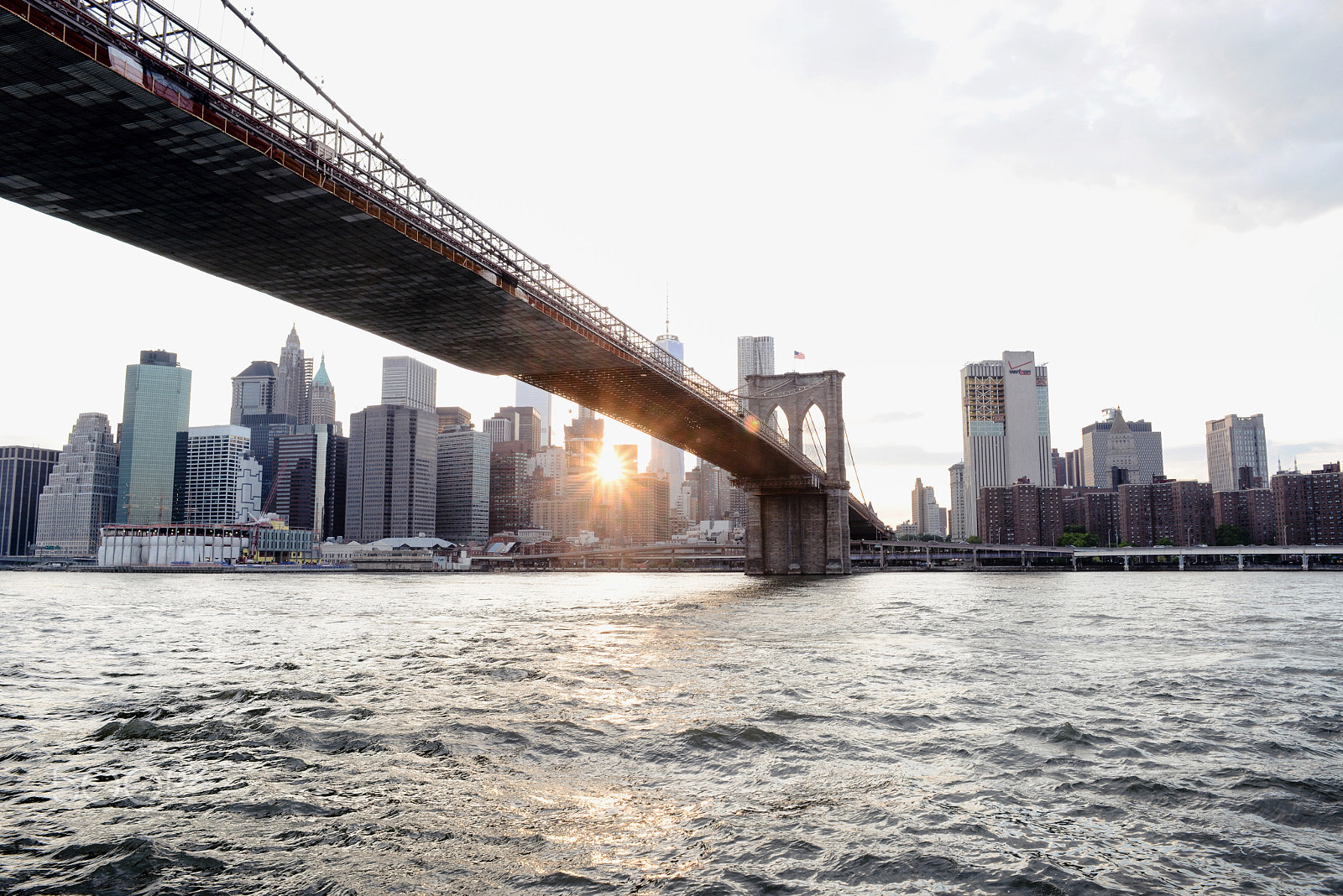 Nikon D600 + Nikon AF Nikkor 24mm F2.8D sample photo. Under the brooklyn bridge photography