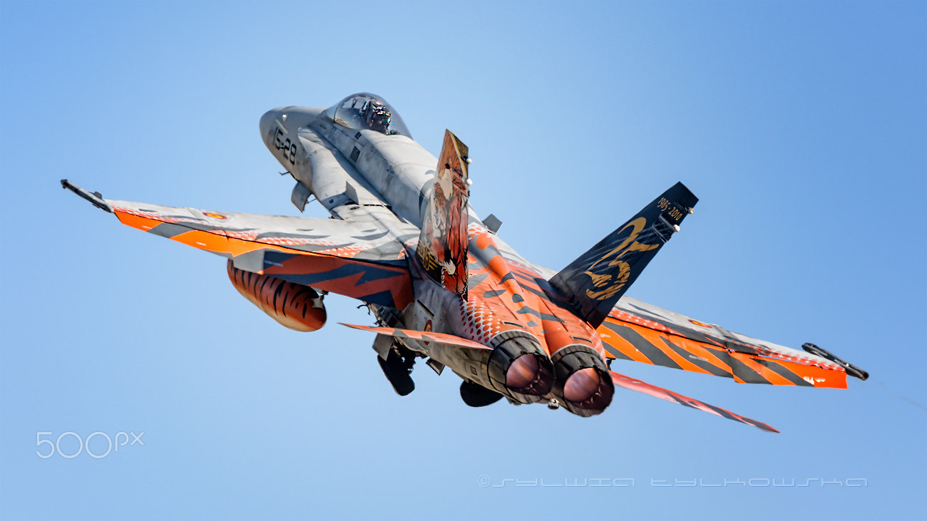 Nikon D90 + Nikon AF-S Nikkor 300mm F4D ED-IF sample photo. Mcdonnell douglas ef-18a hornet spain  air force photography