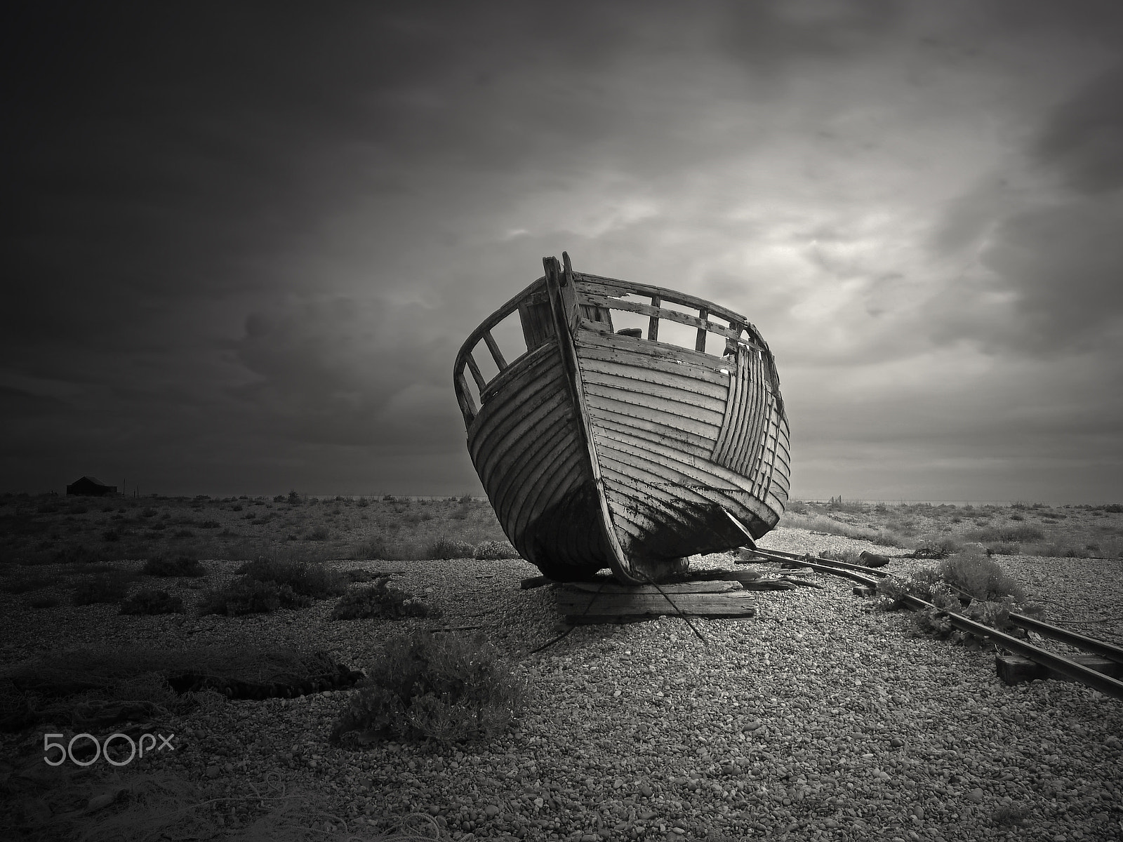 Olympus OM-D E-M1 + OLYMPUS M.9-18mm F4.0-5.6 sample photo. Old wreck b/w photography