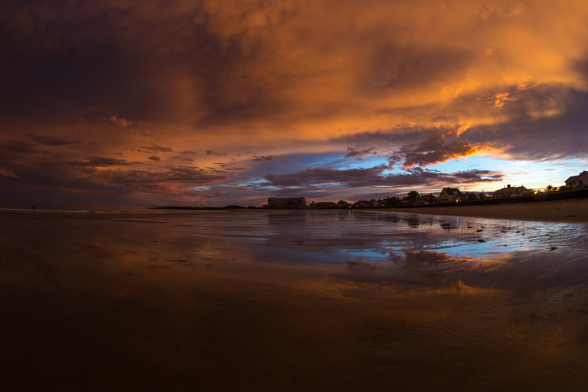 Canon EOS 6D + Canon EF 15mm F2.8 Fisheye sample photo. Kennebunk beach at sunset photography