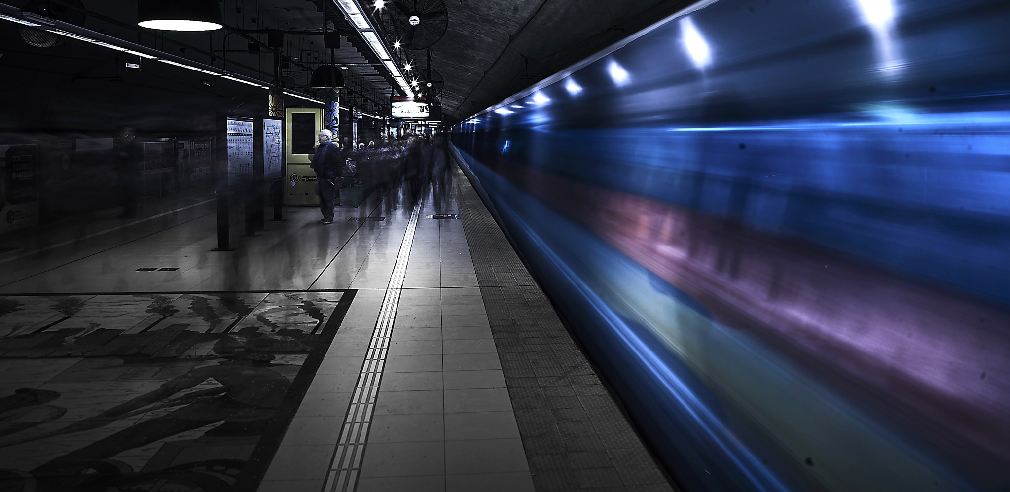 Metabones 24/1.4 sample photo. Subway photography