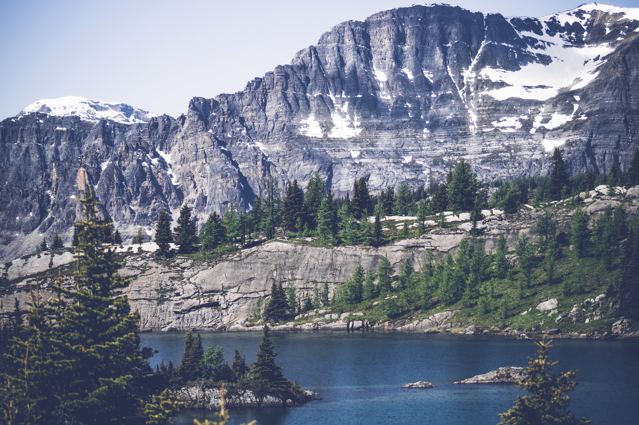 Sony 75-300mm F4.5-5.6 sample photo. Large mountain by an idyllic lake photography