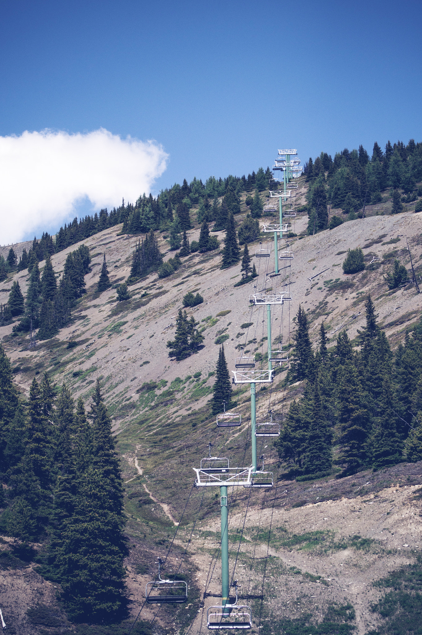 Sony 75-300mm F4.5-5.6 sample photo. Mountain lift on a hill photography