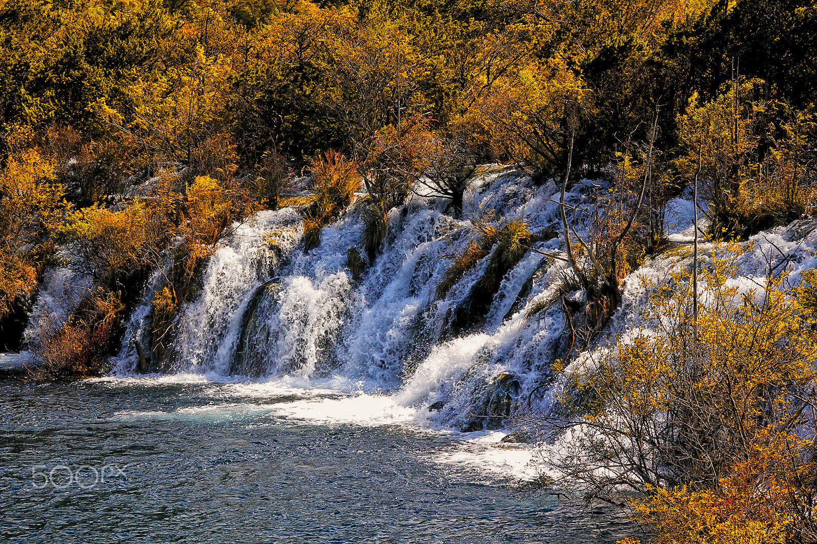 Canon EOS 60D + EF28-70mm f/2.8L USM sample photo. Sleeping dragon lake rapids - jiuzhaigou, china photography
