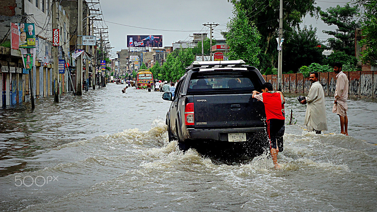 Sony Cyber-shot DSC-W330 sample photo. Flood due to heavy rain in skt photography