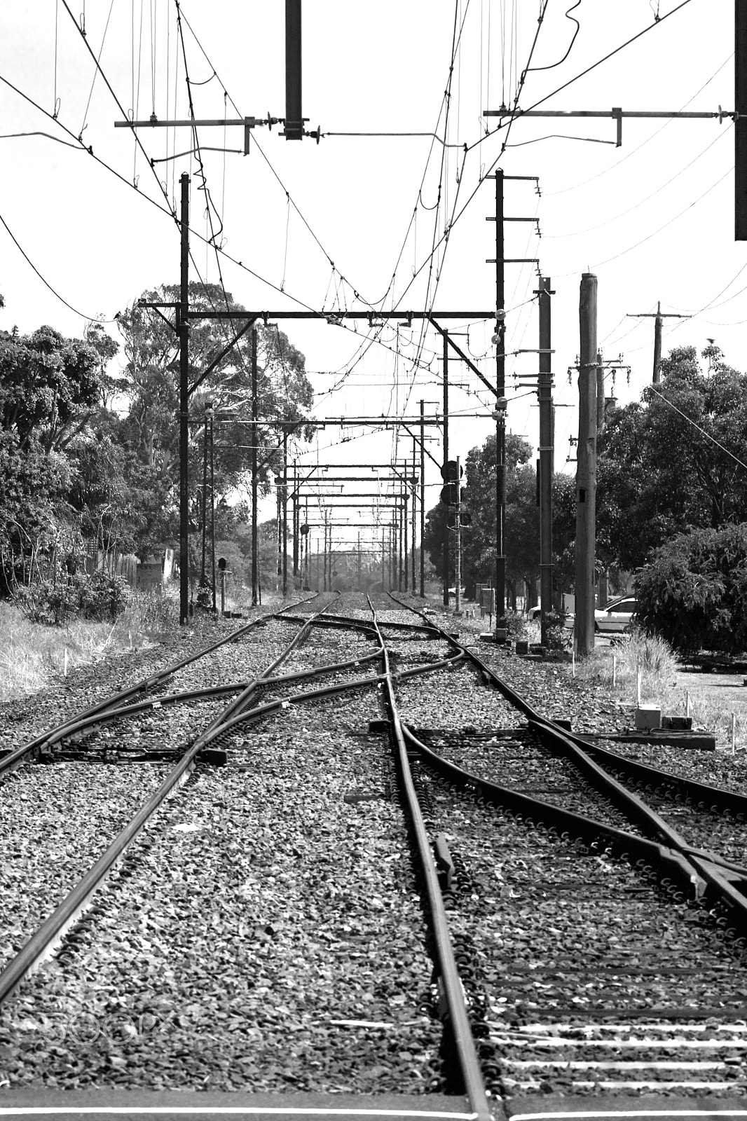 Canon EOS 5D + Canon EF 70-200mm F2.8L IS USM sample photo. Railroad tracks photography