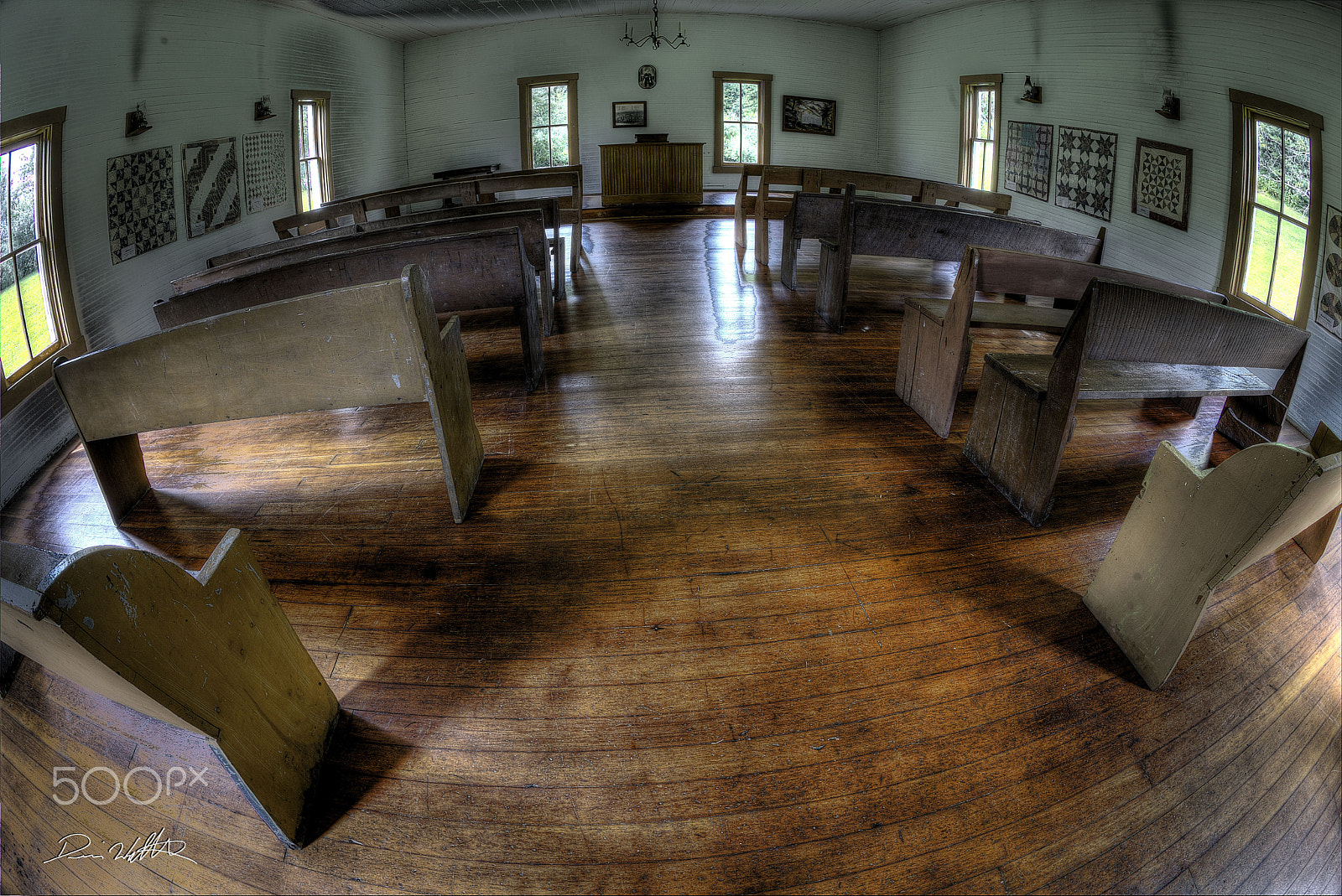 Nikon D810 + Nikon AF Fisheye-Nikkor 16mm F2.8D sample photo. Church view from the back row.t. home place paintsville ky. photography