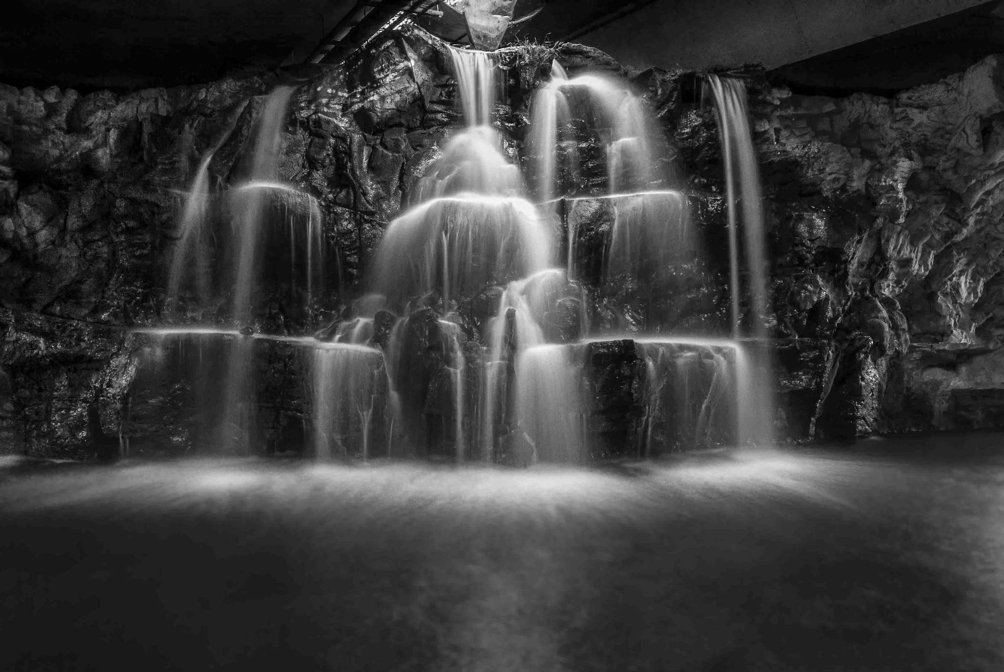 Nikon D80 sample photo. Waterfall under the bridge photography