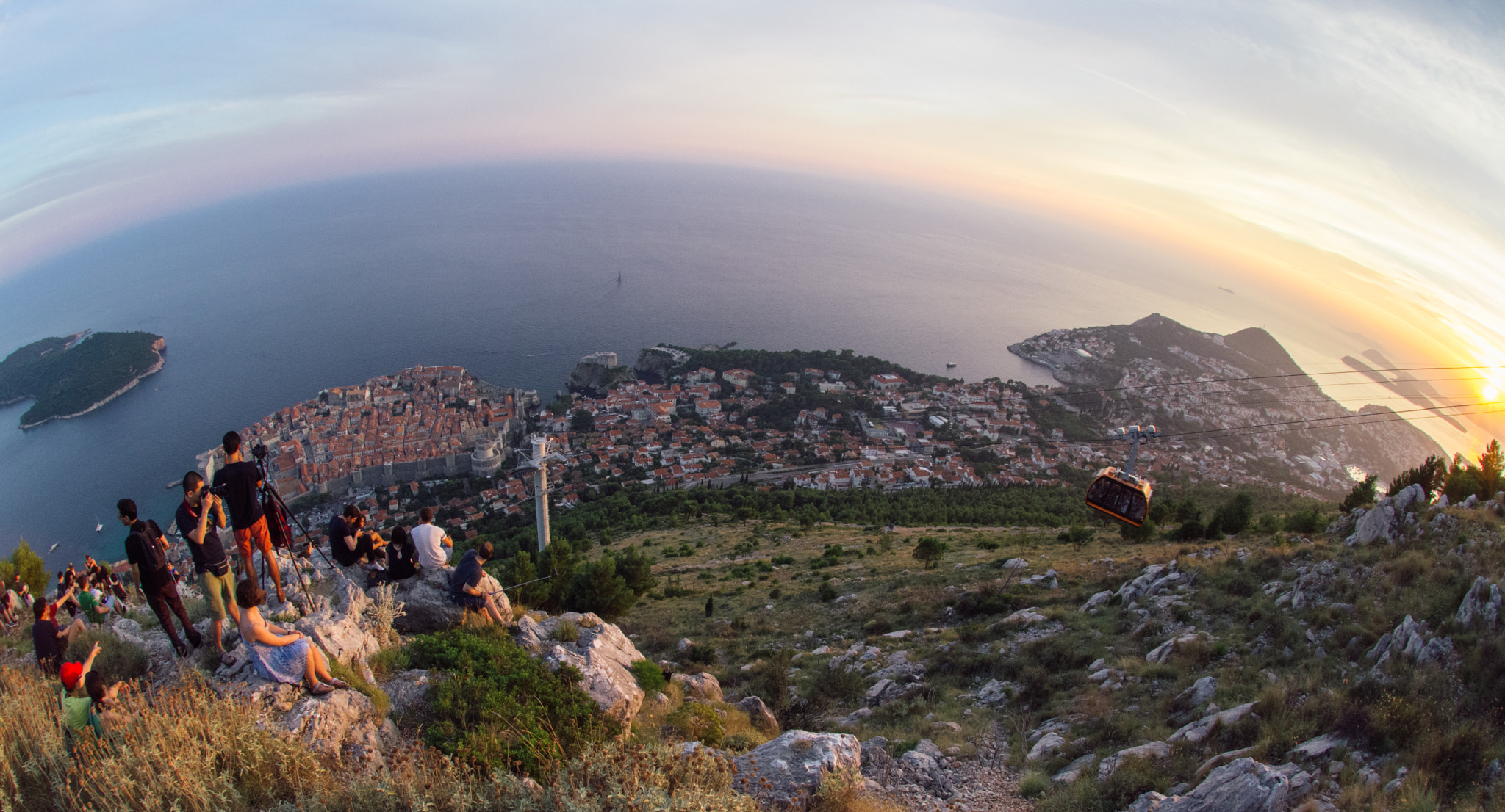 Nikon AF DX Fisheye-Nikkor 10.5mm F2.8G ED sample photo. Dubrovnik, croatia, from above photography