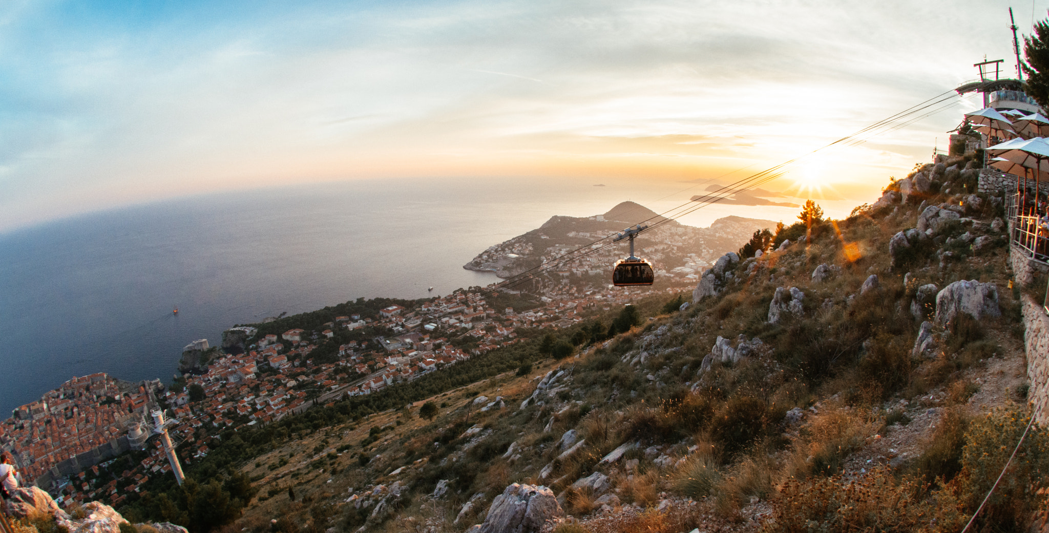 Nikon AF DX Fisheye-Nikkor 10.5mm F2.8G ED sample photo. Sunset over dubrovnik, croatia photography