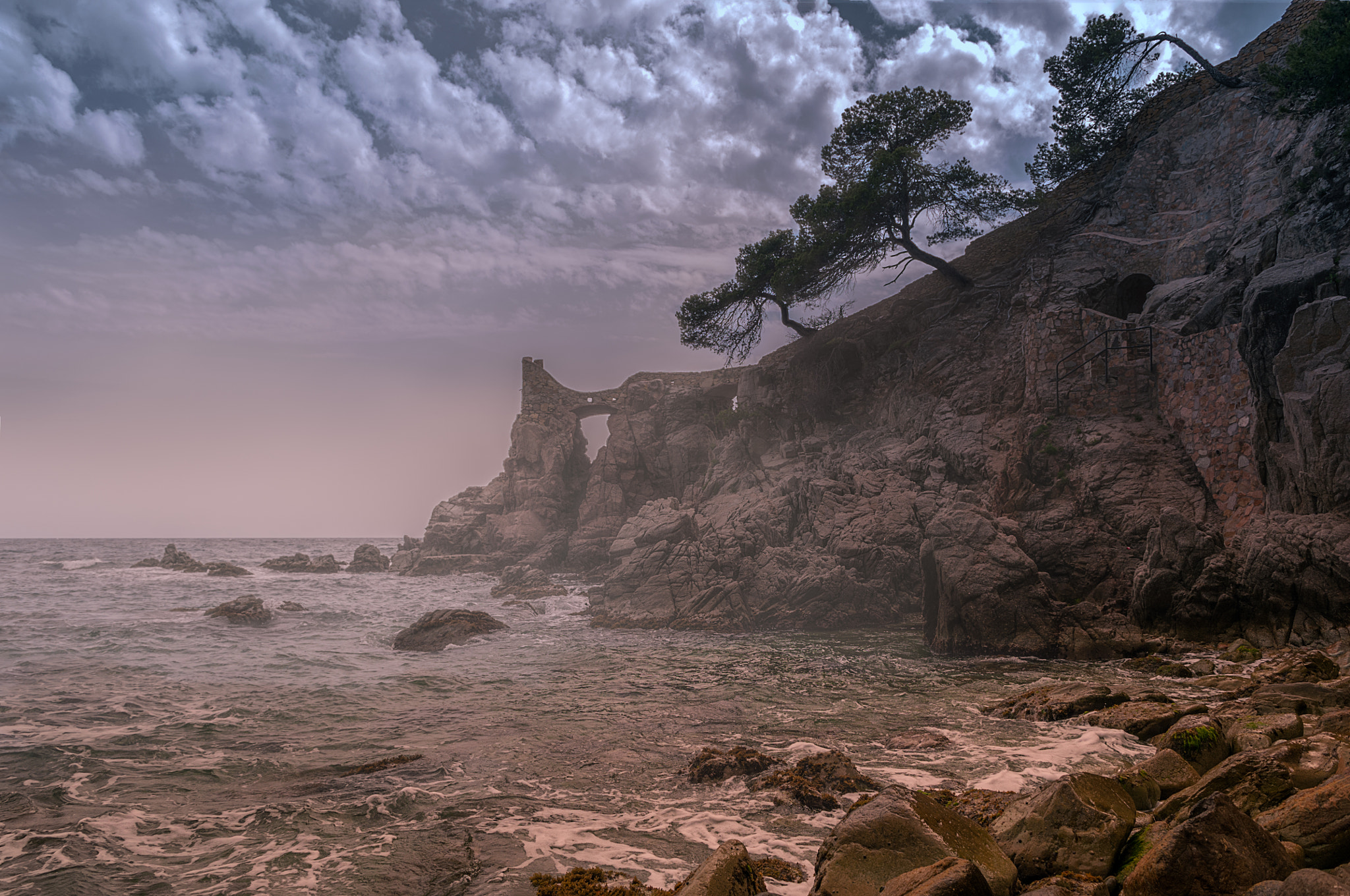 Nikon D300 sample photo. Fog on the coast photography