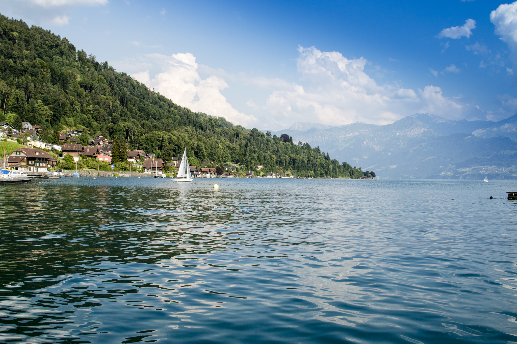 Nikon AF-S Nikkor 24-120mm F4G ED VR sample photo. Lake thun - switzerland photography