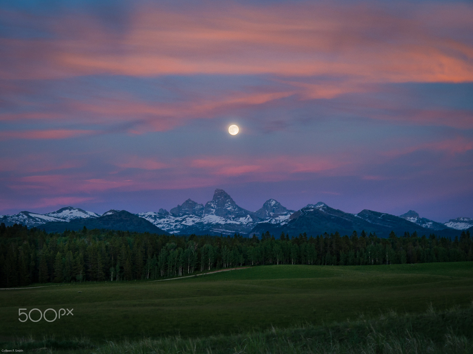 Olympus OM-D E-M5 sample photo. Full moon mountain sunset photography