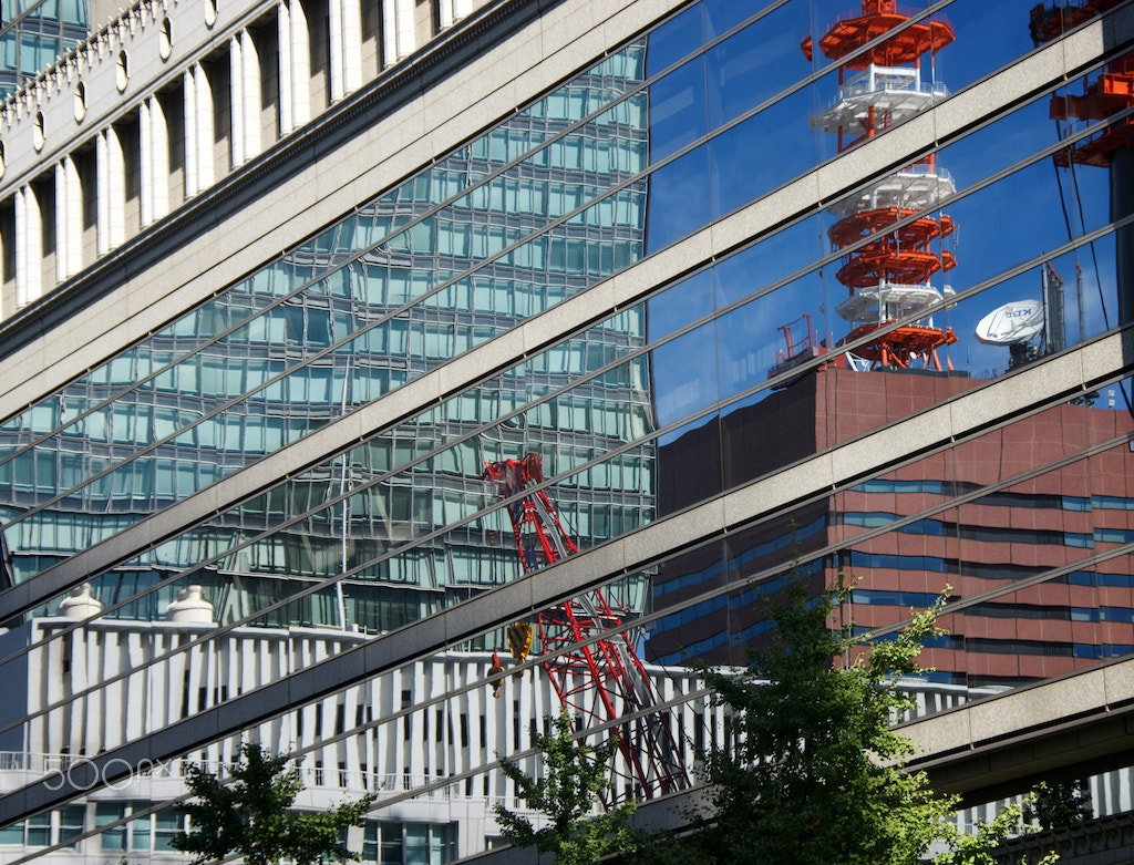 Sony DT 18-250mm F3.5-6.3 sample photo. Building site reflections photography