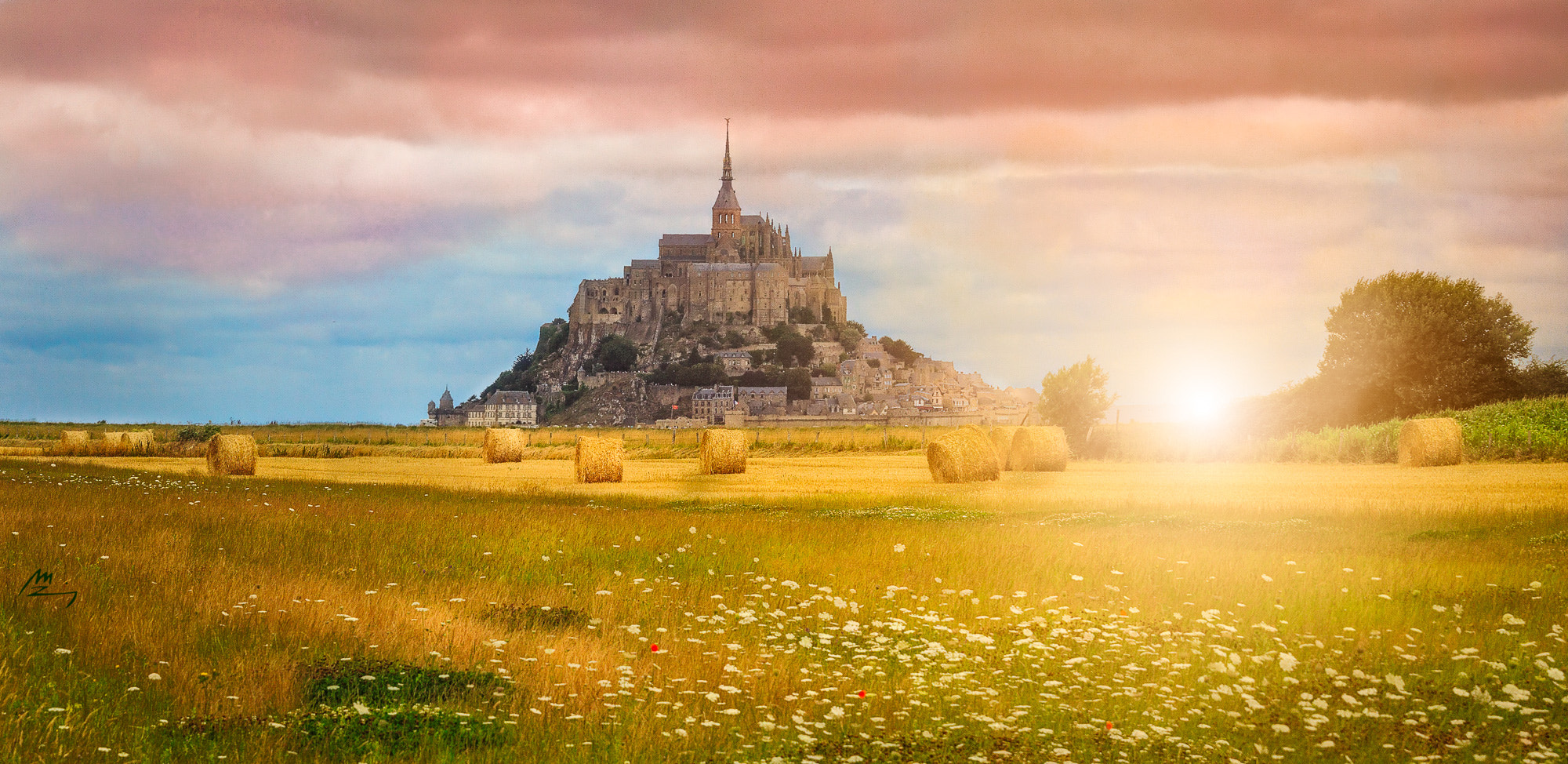 Canon EF 70-200mm F4L USM sample photo. Harvesting at mont saint-michel photography