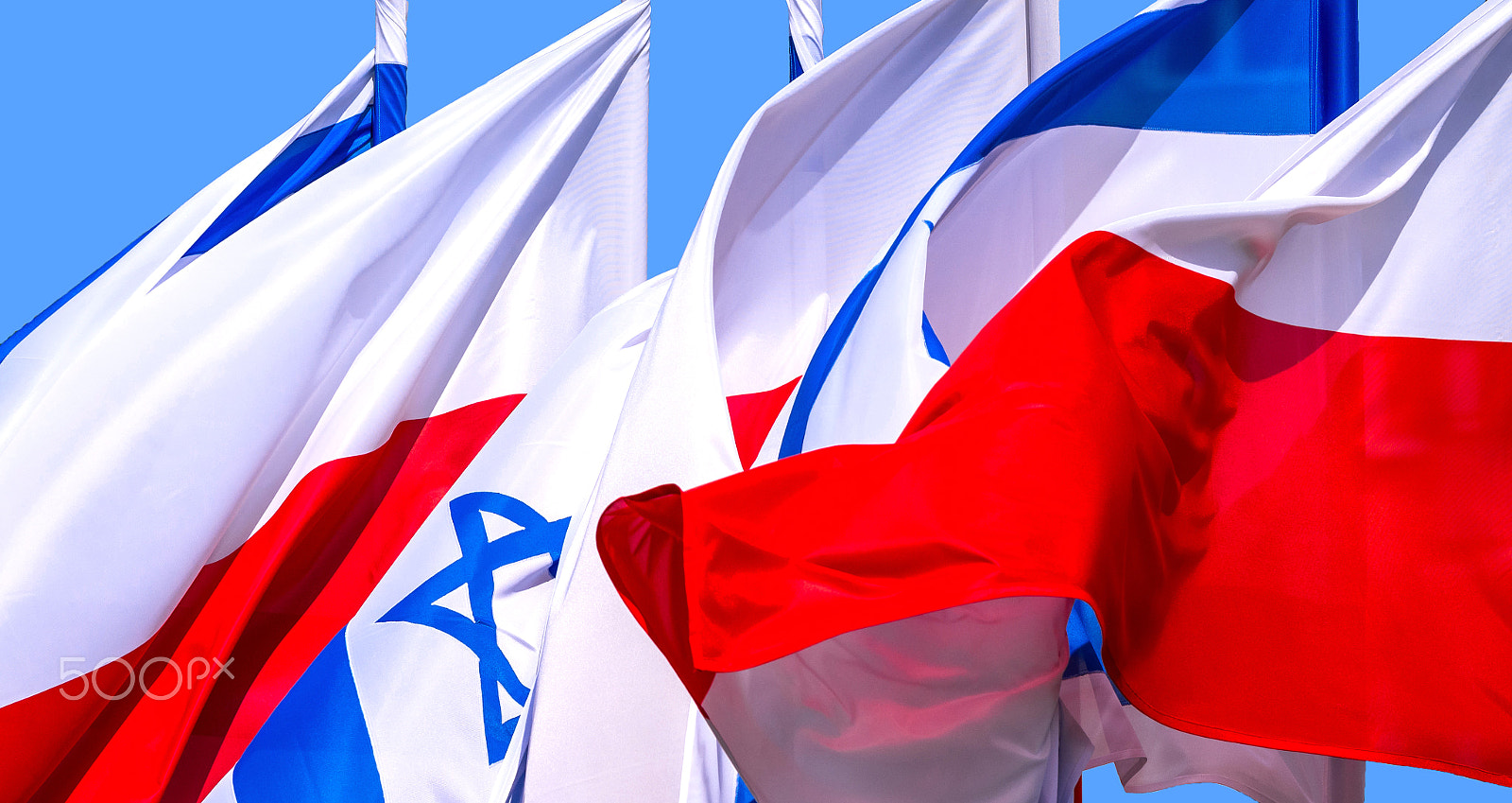 Pentax K-5 II sample photo. Polish and israeli flags photography