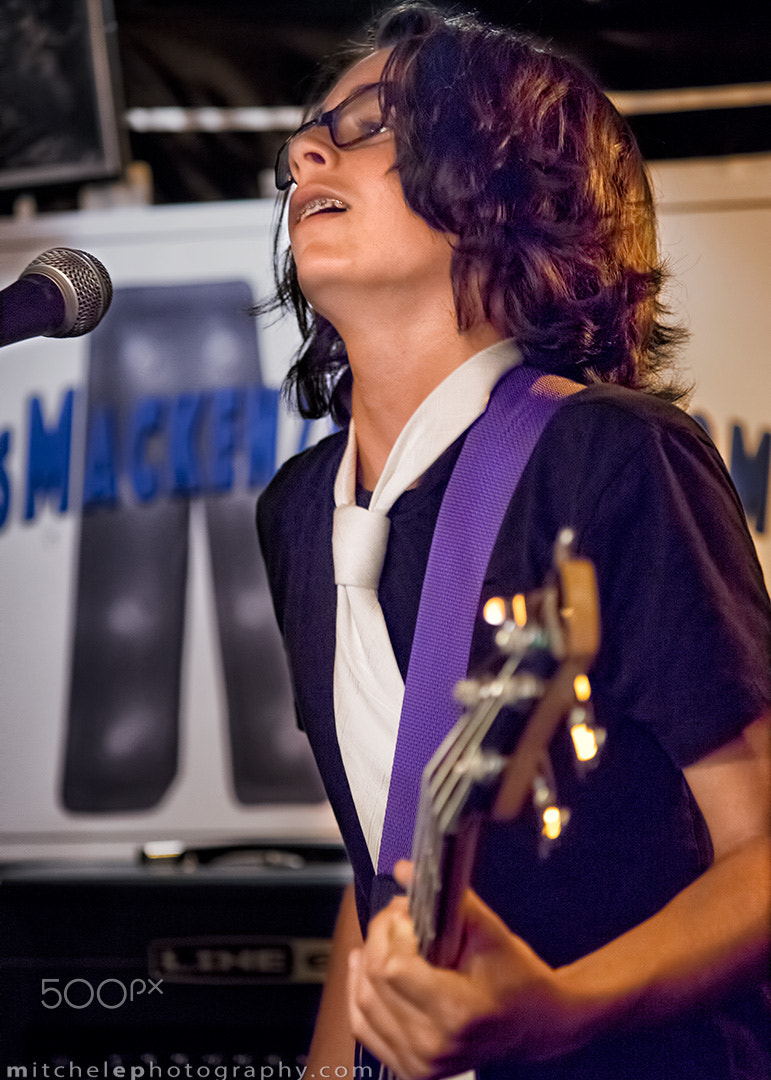 Minolta AF 70-210mm F4 Macro sample photo. Aiden on bass photography