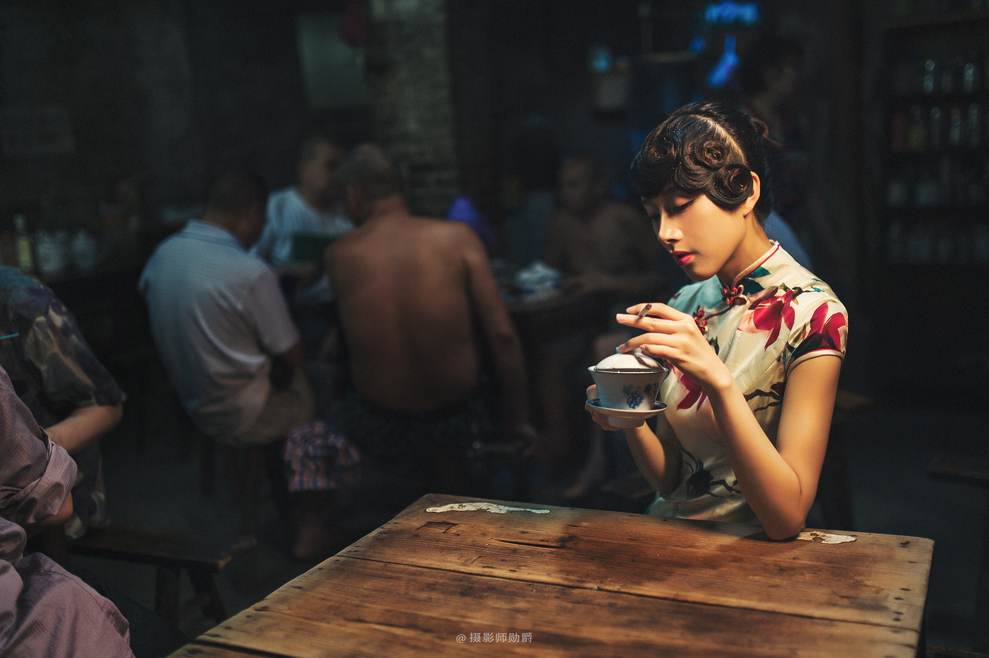 Nikon Df + Sigma 35mm F1.4 DG HSM Art sample photo. 交通茶馆-旗袍 photography
