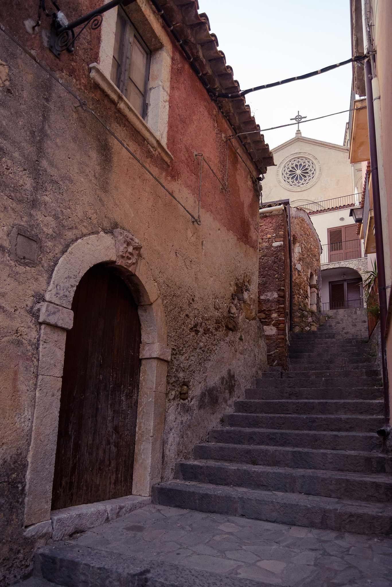 Nikon D600 sample photo. Stairs in castelmola photography