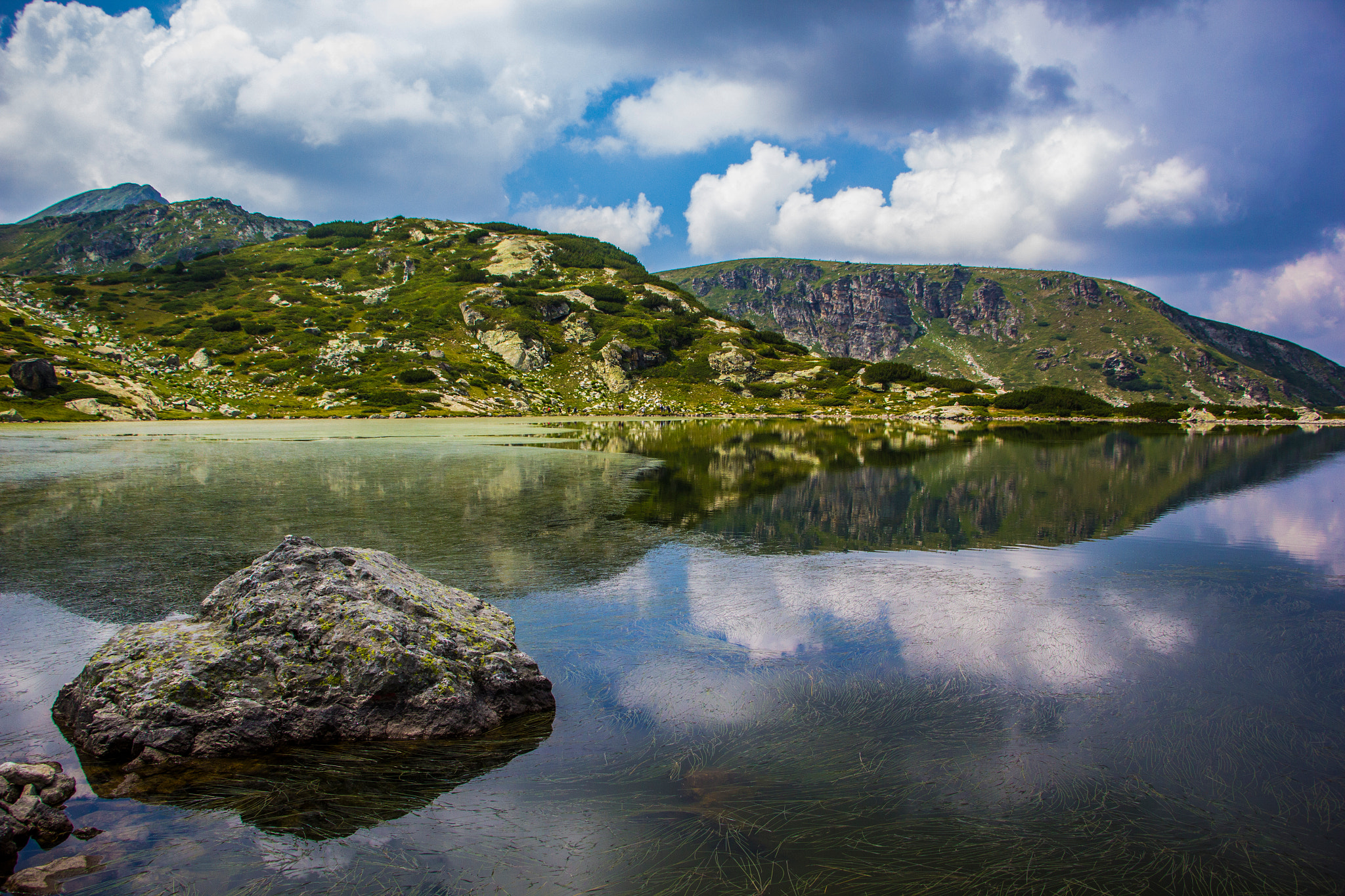 Canon EOS 60D + Canon EF-S 18-135mm F3.5-5.6 IS USM sample photo. View from the fish lake, rila mountain, bulgaria photography