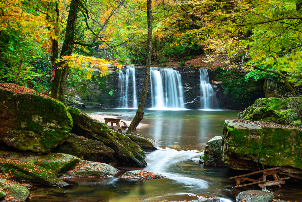 ZEISS Makro-Planar T* 50mm F2 sample photo. Waterfall photography