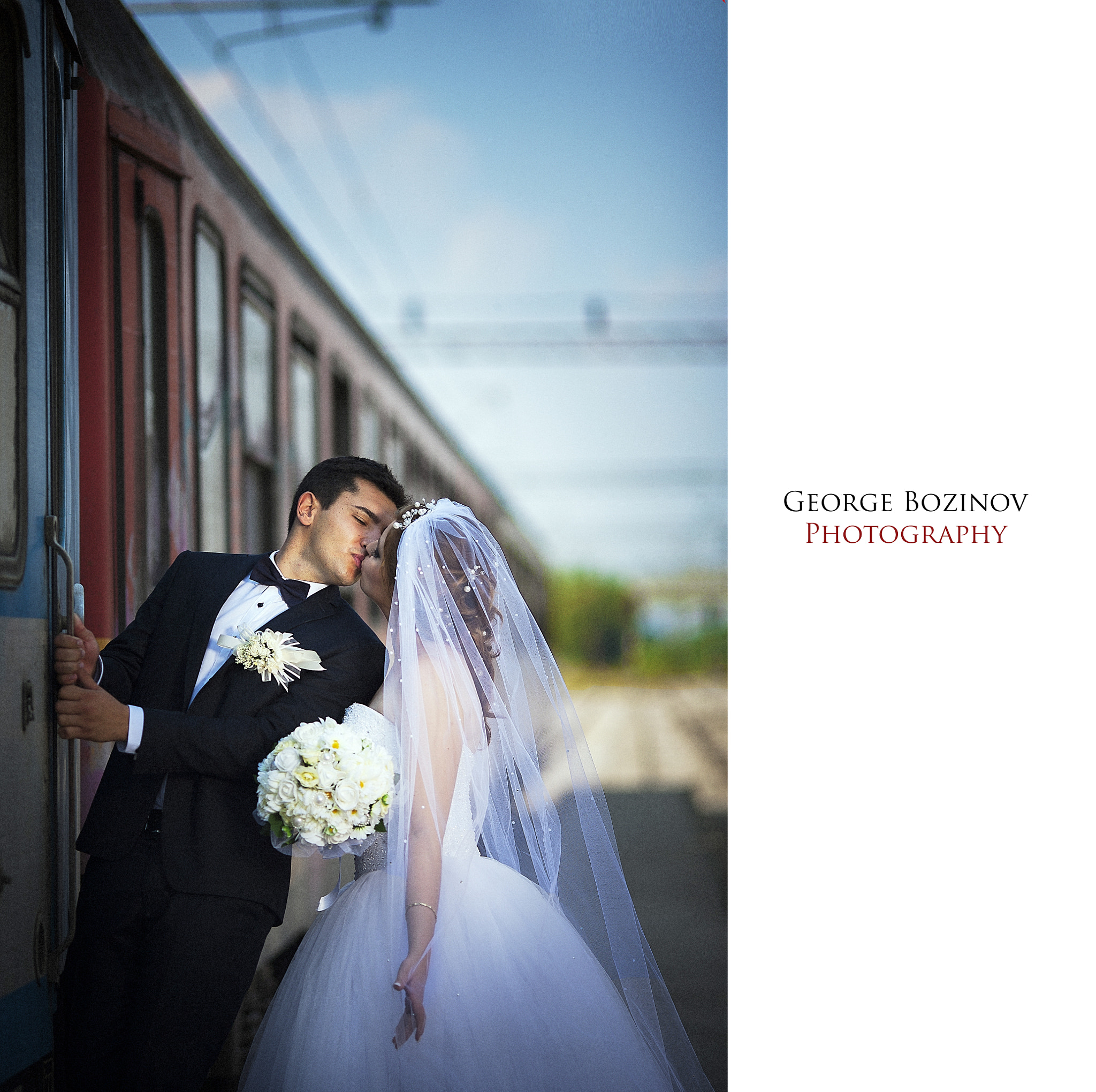 Canon EOS 5D + Canon EF 135mm F2L USM sample photo. Trainstation wedding photography