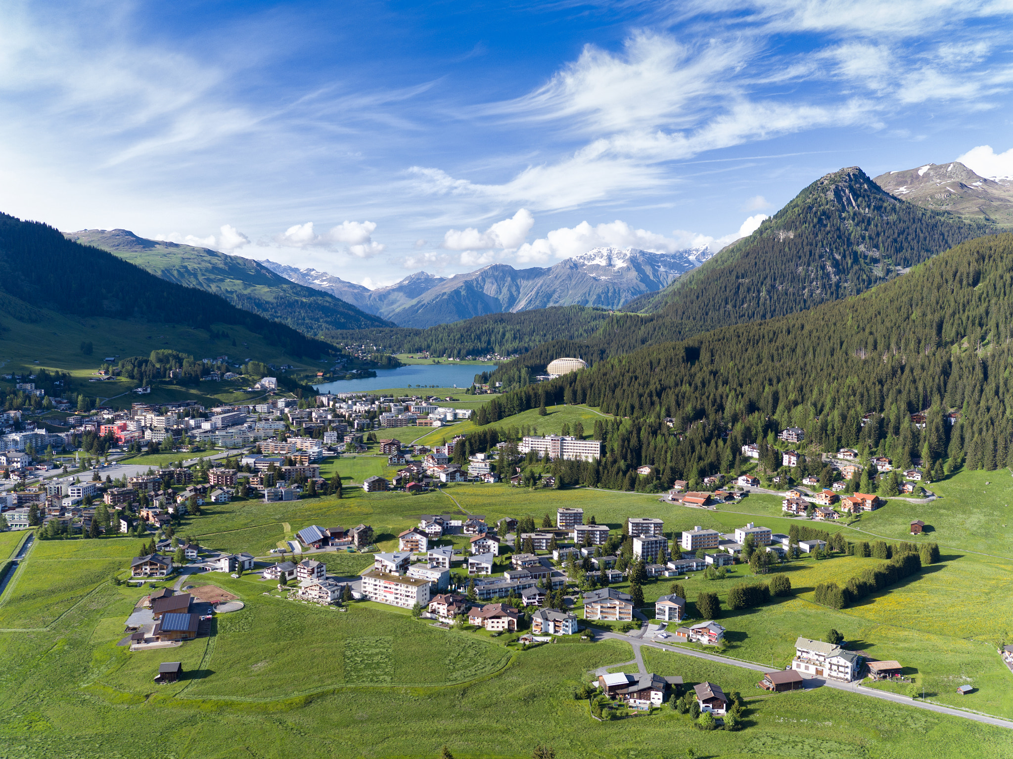 DJI FC550 sample photo. Dischmastrasse ( davos dorf ) photography