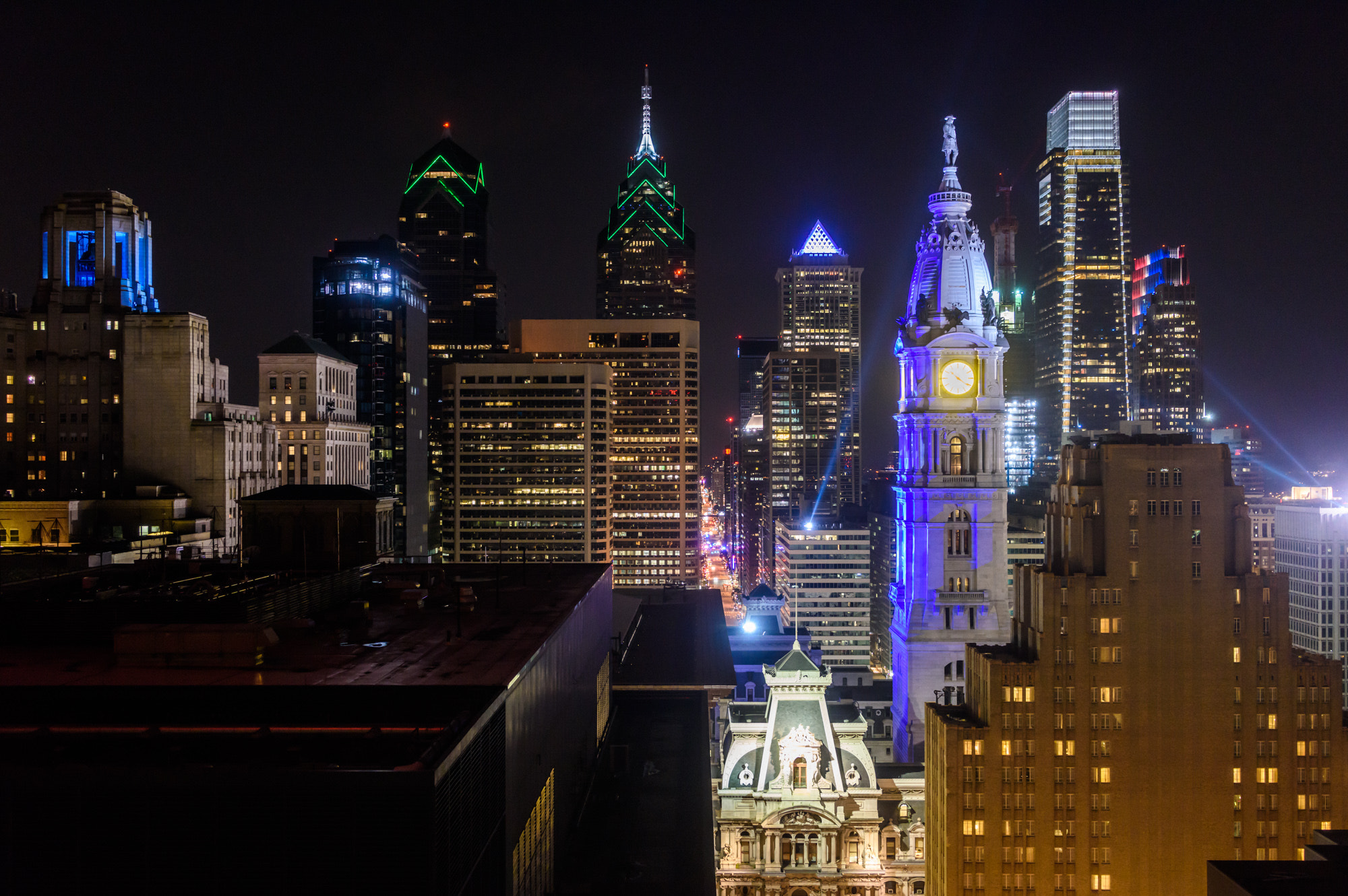 Tamron SP 35mm F1.8 Di VC USD sample photo. Philadelpha skyline @night photography