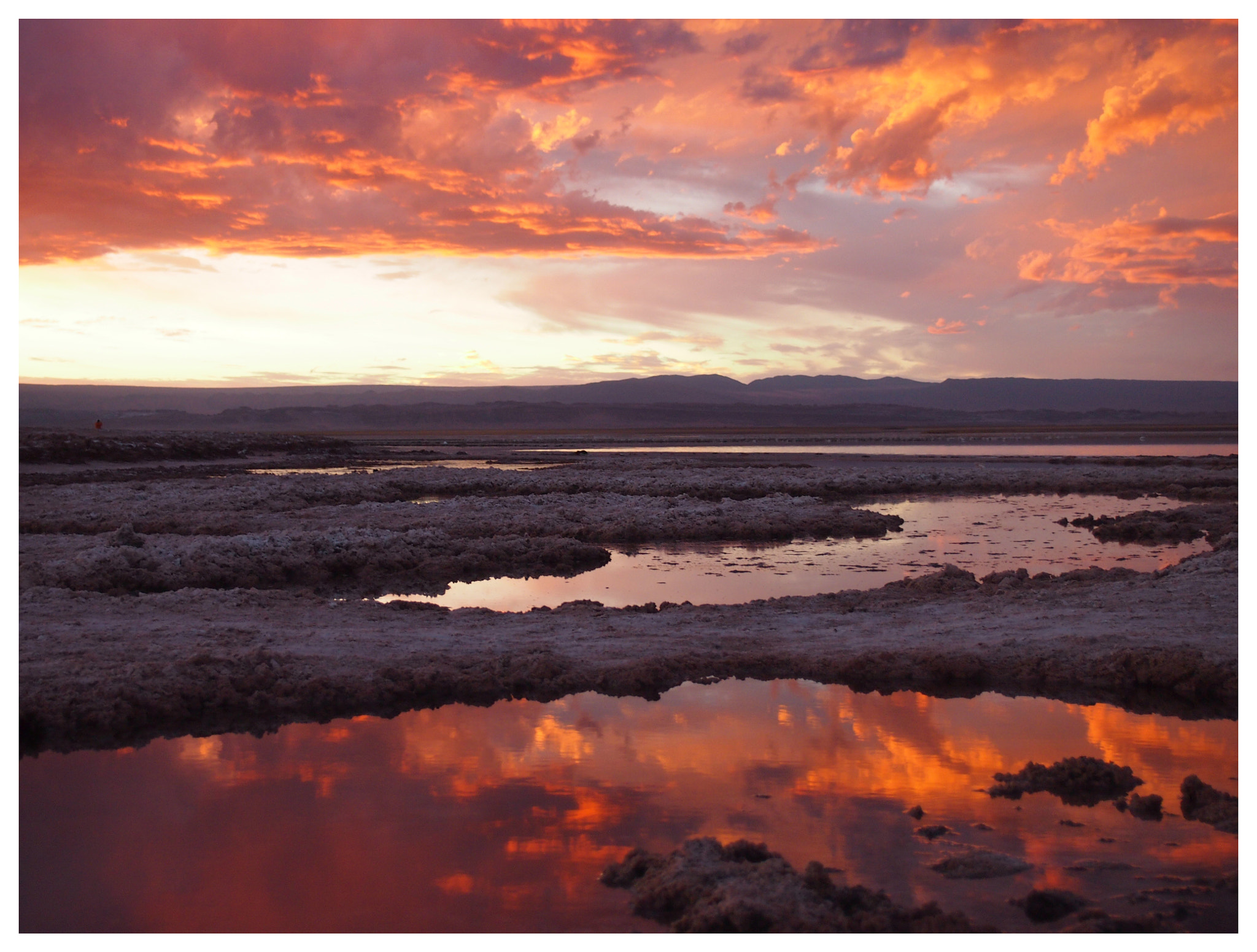 Olympus PEN E-PM1 sample photo. Orange sunset in san pedro de atacama photography