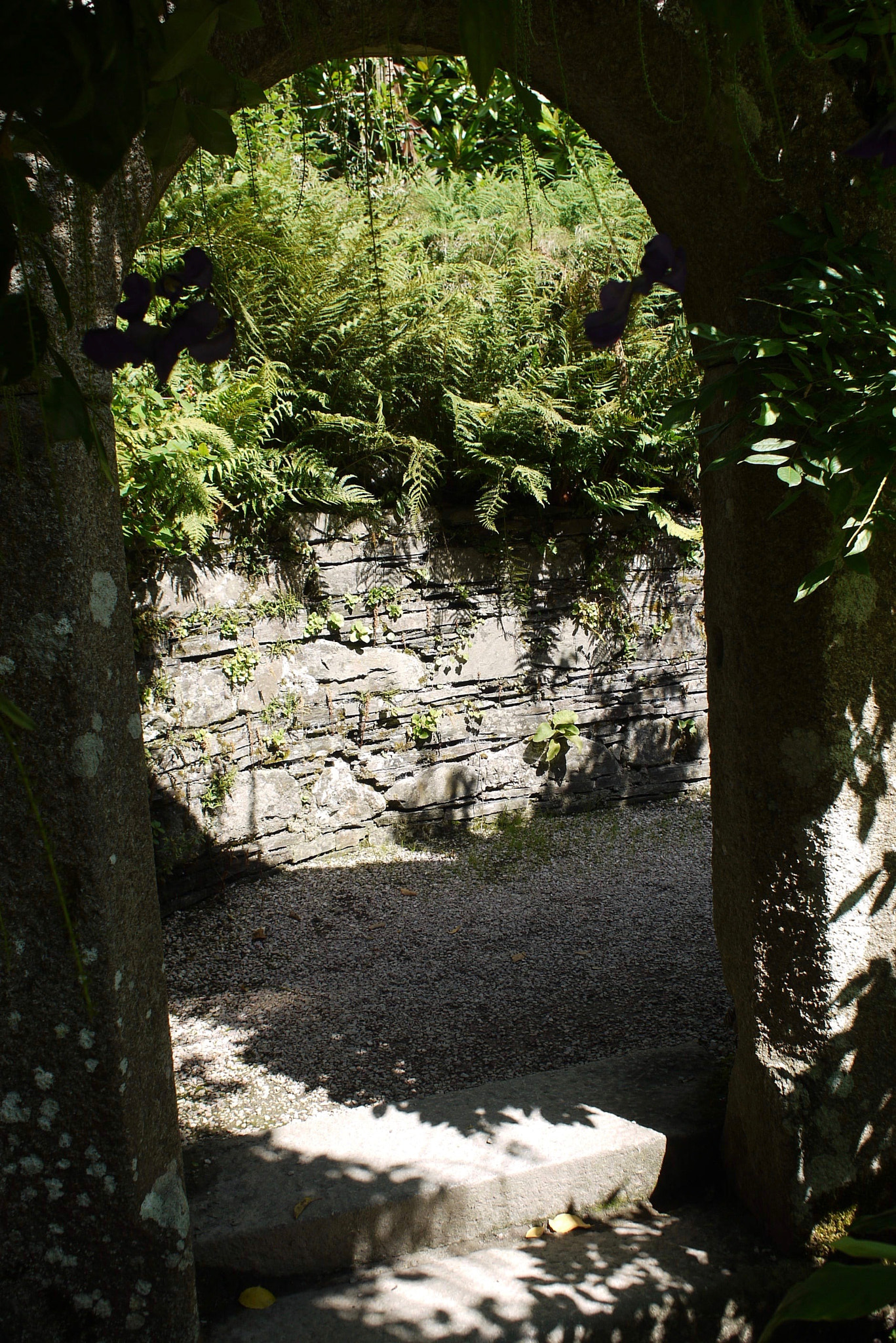 Panasonic Lumix DMC-G10 + Olympus M.Zuiko Digital 17mm F2.8 Pancake sample photo. Cotehele house garden archways photography