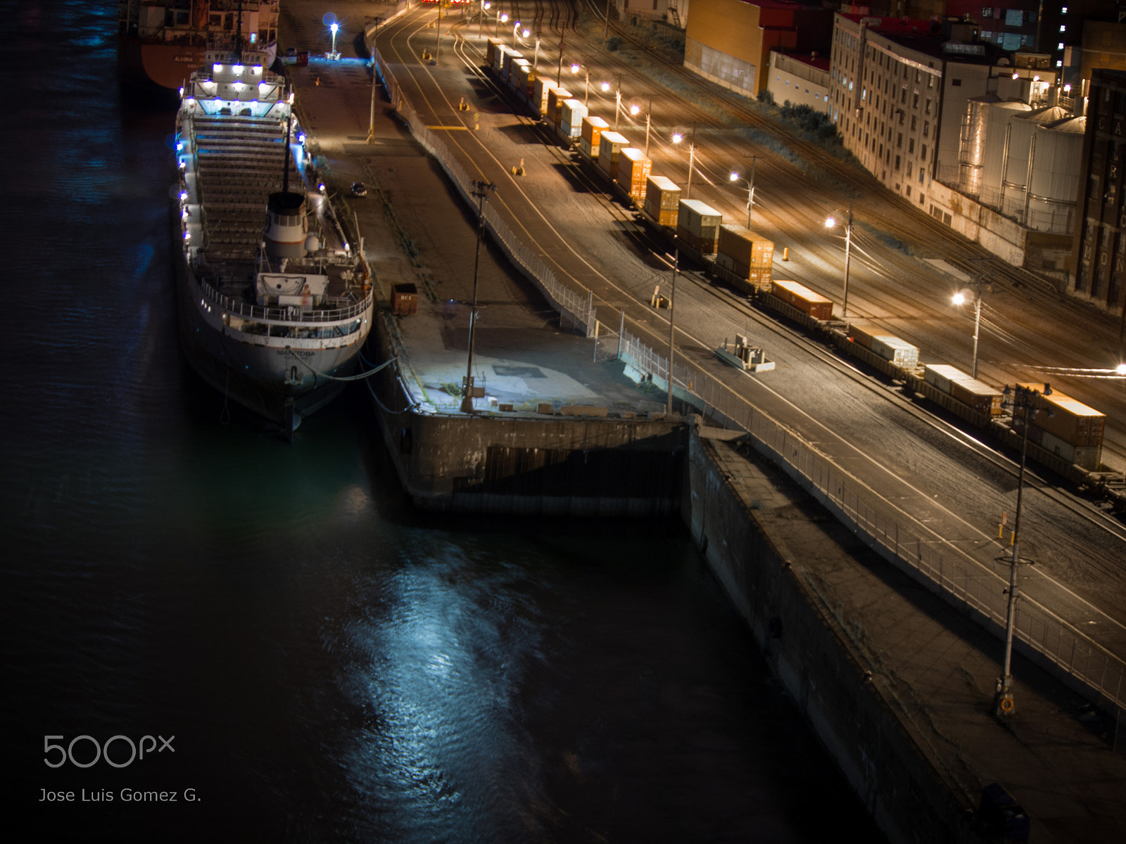 Olympus PEN E-PM2 sample photo. At night on the harbor photography