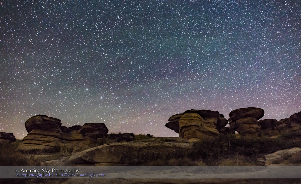 Canon EOS 6D + Canon EF 24mm f/1.4L sample photo. Big dipper over writing-on-stone photography