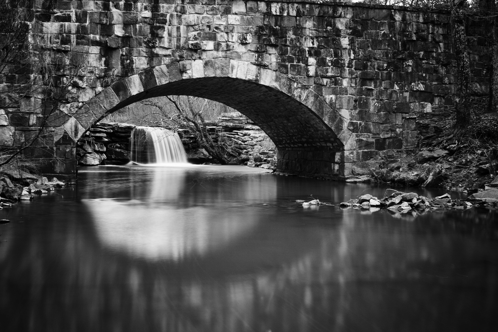 Canon EF 24mm F2.8 IS USM sample photo. Petit jean state park bridge photography