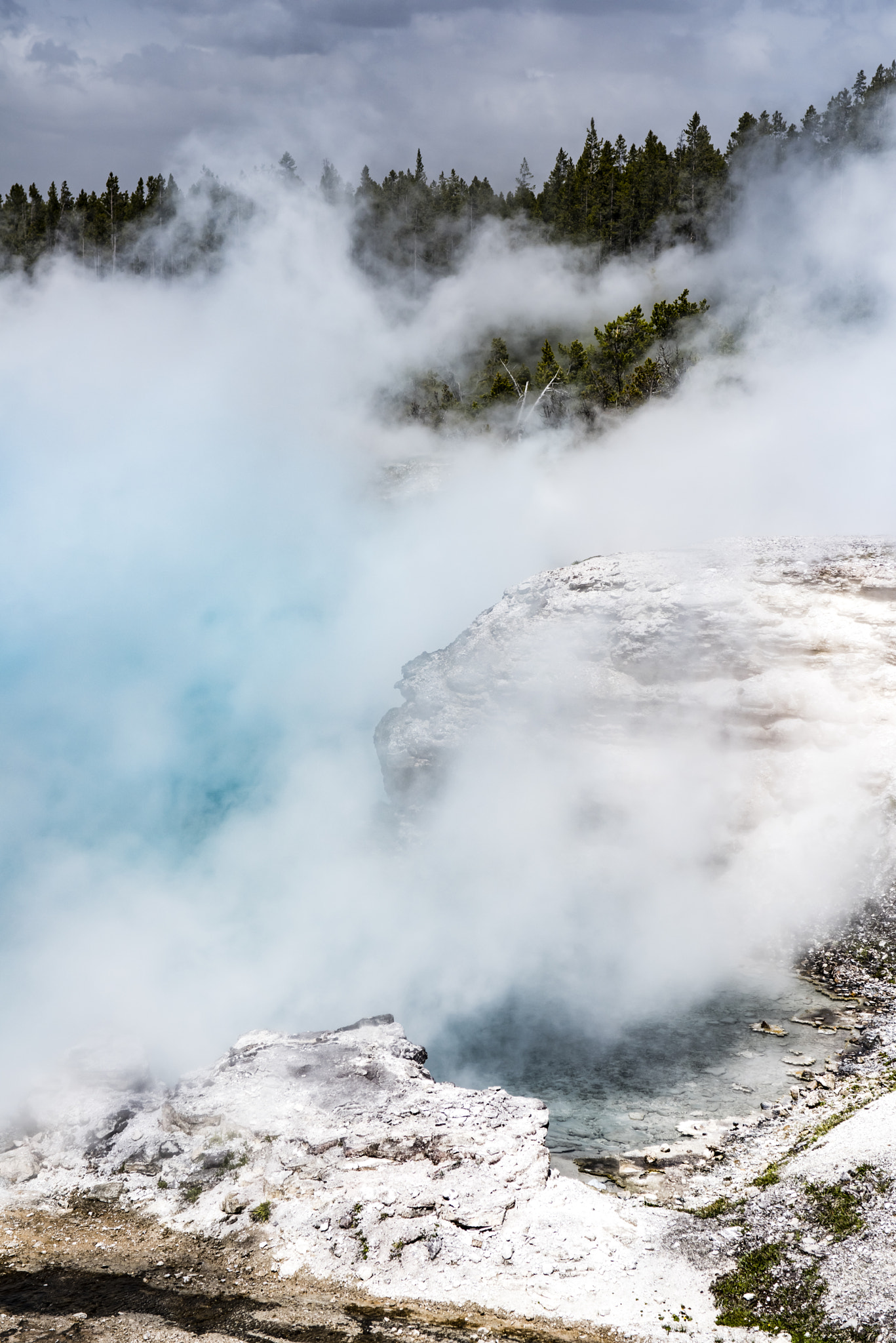 Nikon D810 + Sigma 24-70mm F2.8 EX DG Macro sample photo. Misty wonderland at yellowstone photography