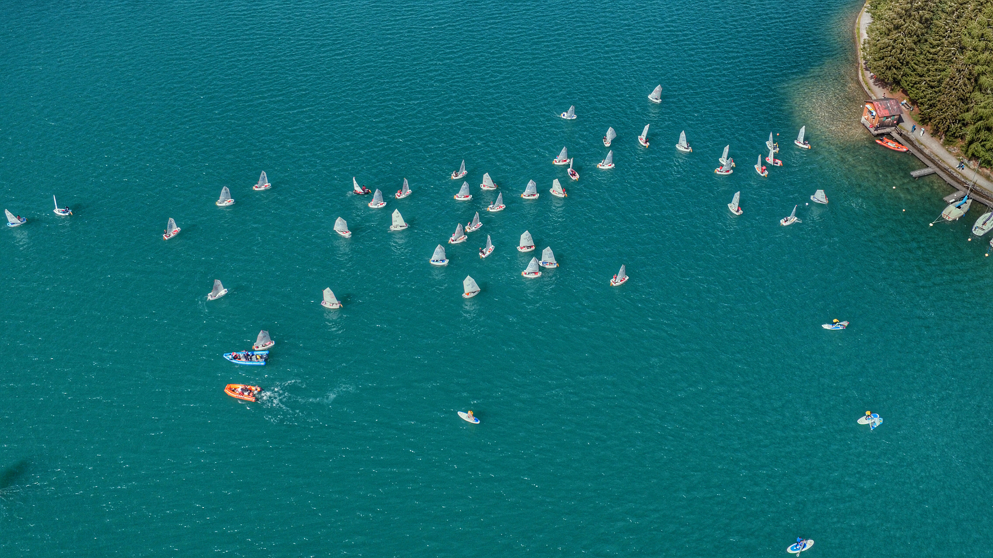 DJI FC550 sample photo. Child sailingrace in davos photography